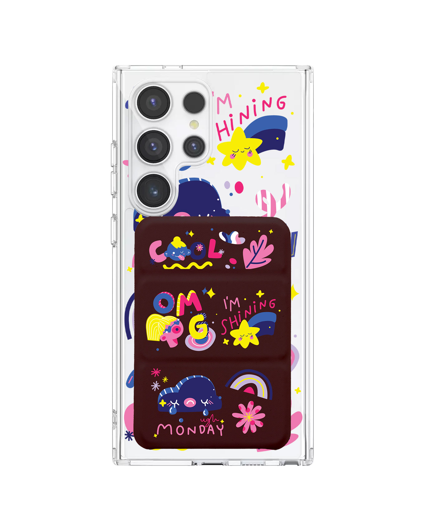 Android Magnetic Trifold Wallet Case - Monday My Day