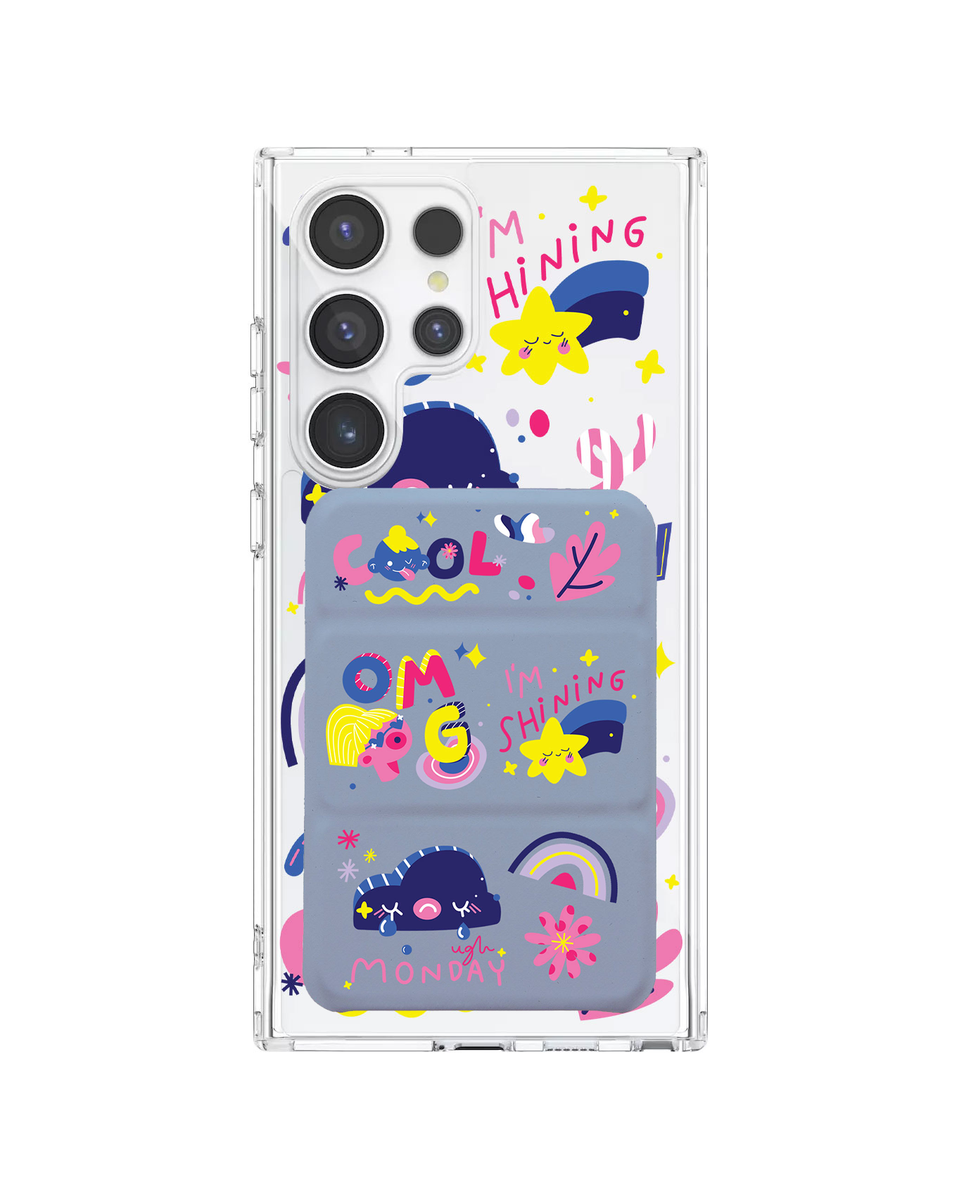Android Magnetic Trifold Wallet Case - Monday My Day