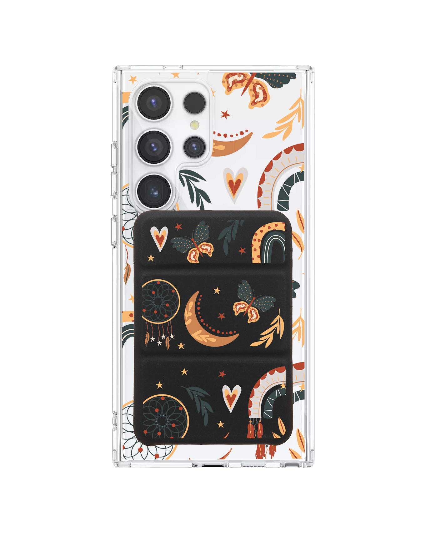Android Magnetic Trifold Wallet Case - Boho 3.0