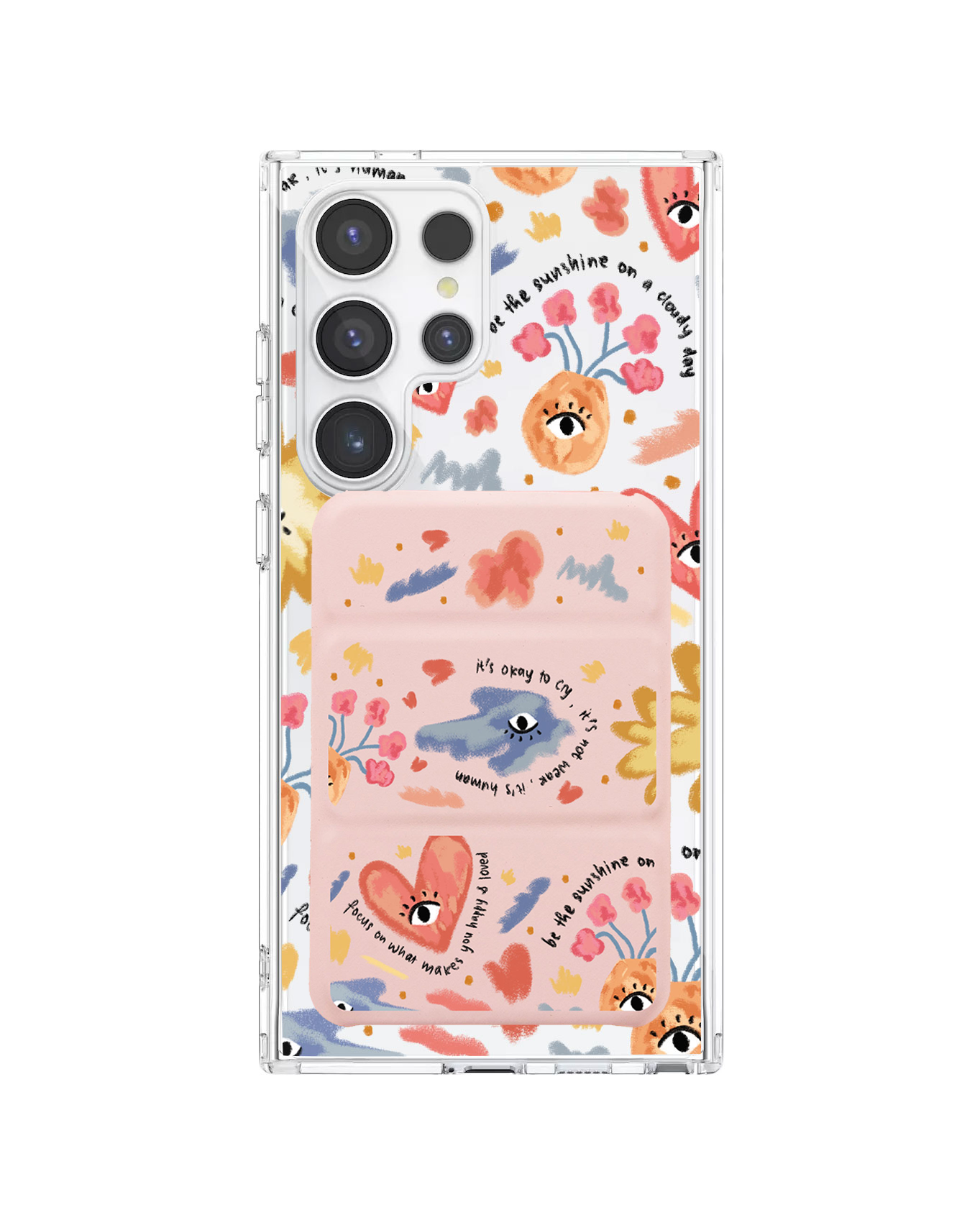 Android Magnetic Trifold Wallet Case - Abstract Lovers