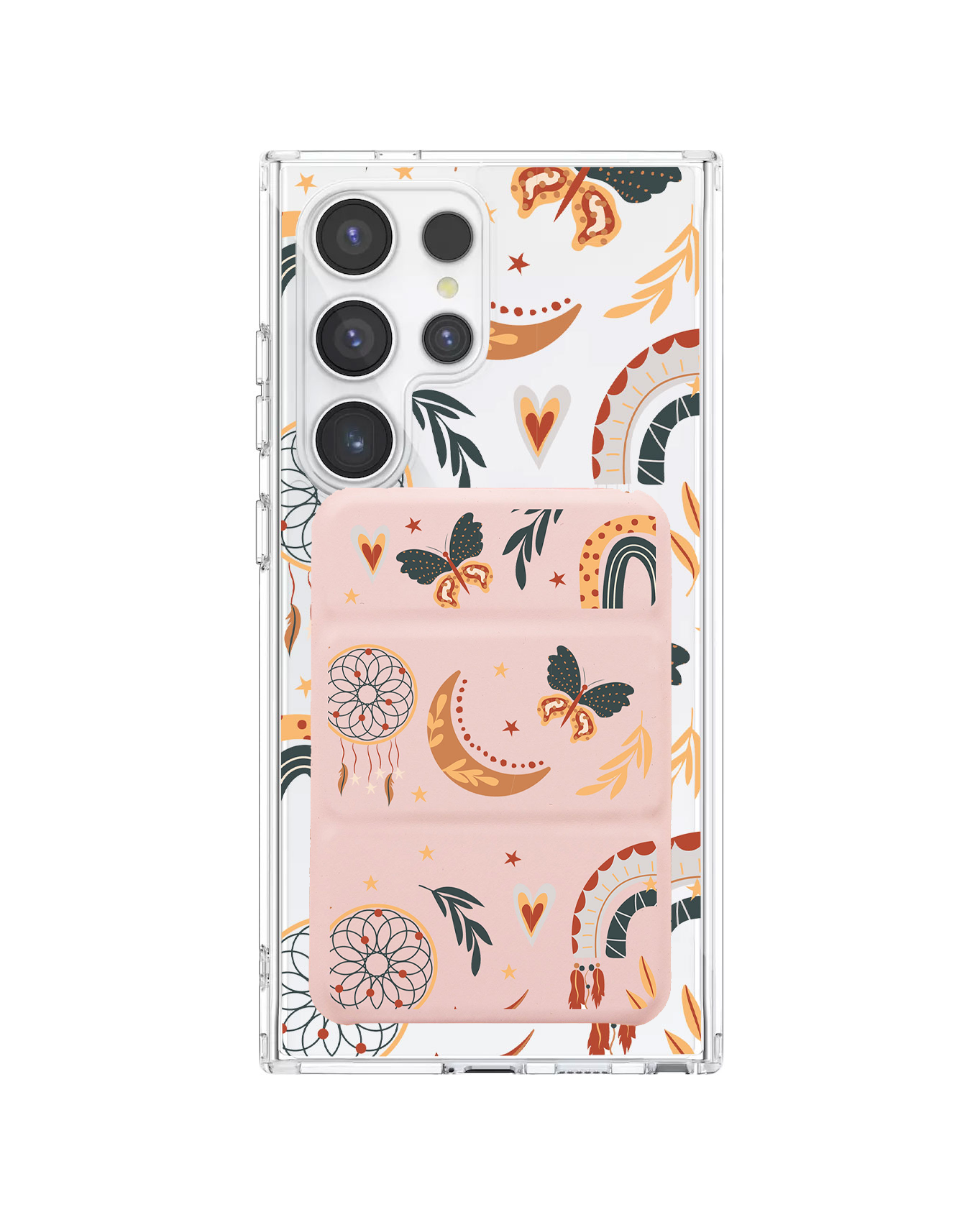 Android Magnetic Trifold Wallet Case - Boho 3.0