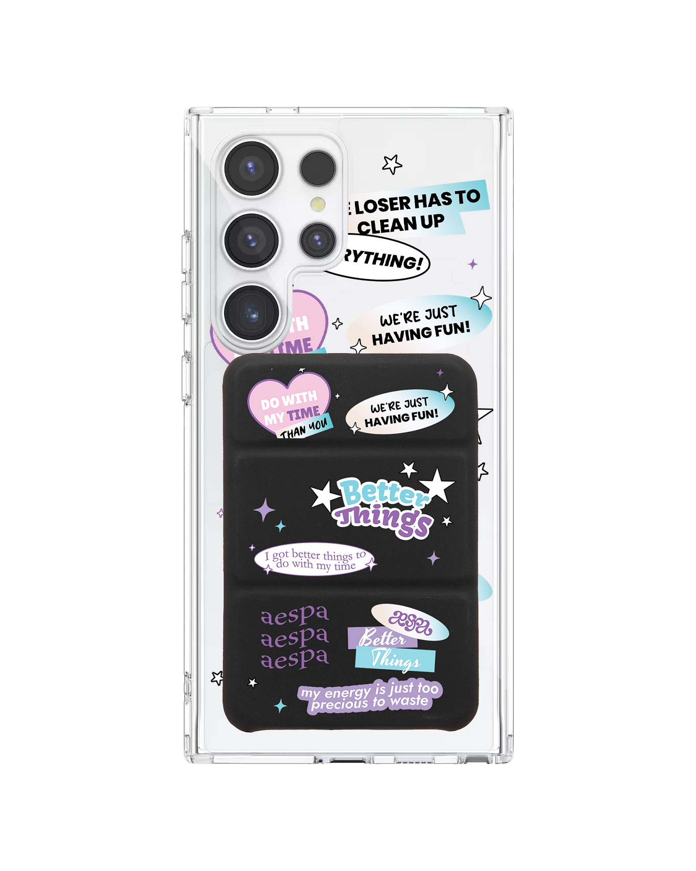Android Magnetic Trifold Wallet Case - Aespa Better Things