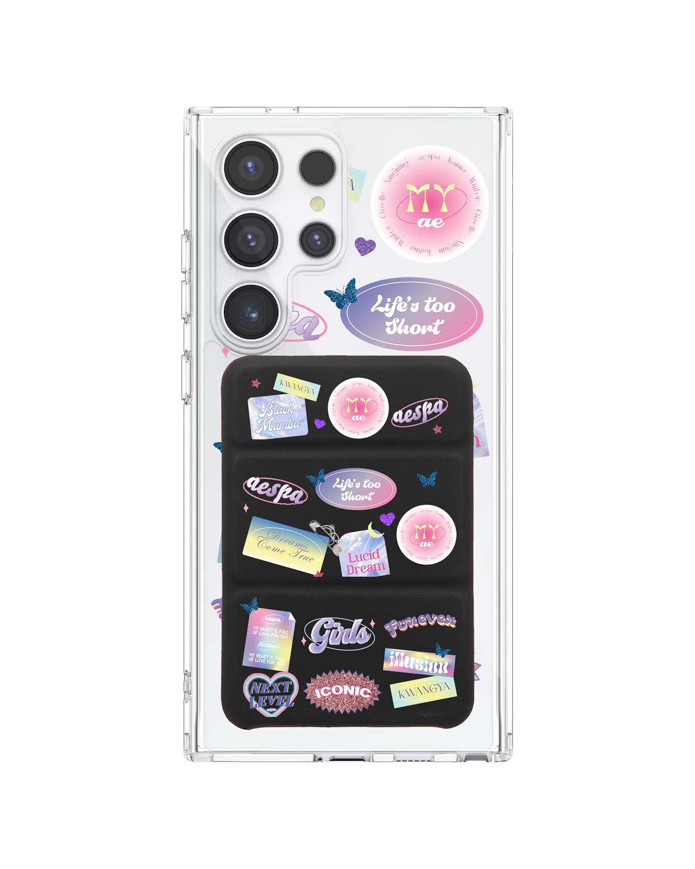 Android Magnetic Trifold Wallet Case - Aespa Girl Pack