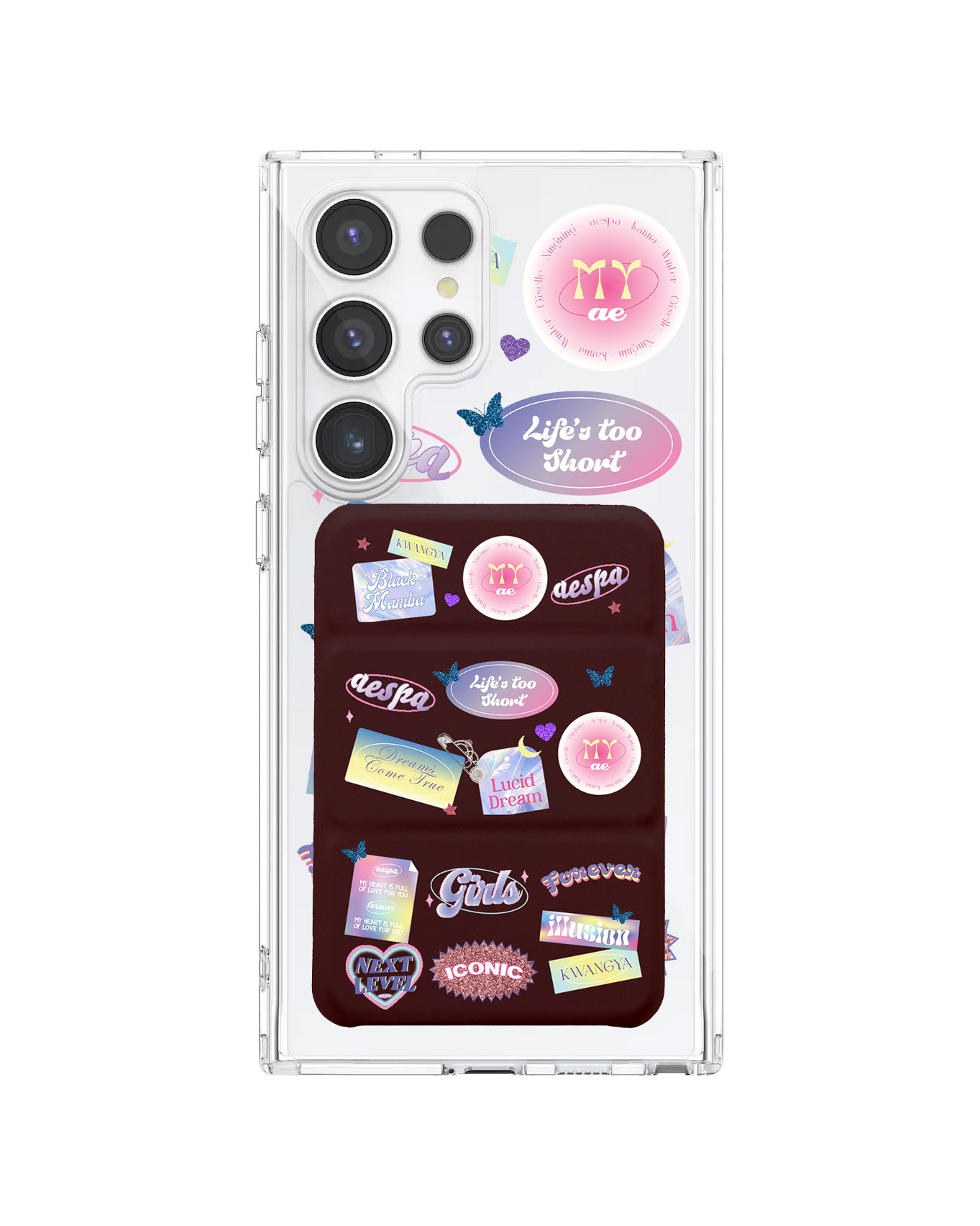 Android Magnetic Trifold Wallet Case - Aespa Girl Pack