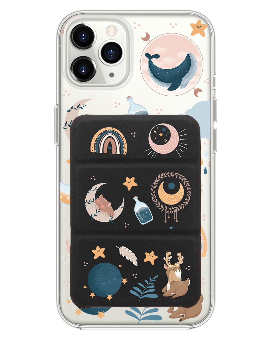 iPhone Magnetic Trifold Wallet Case - Boho