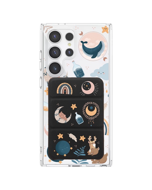 Android Magnetic Trifold Wallet Case - Boho