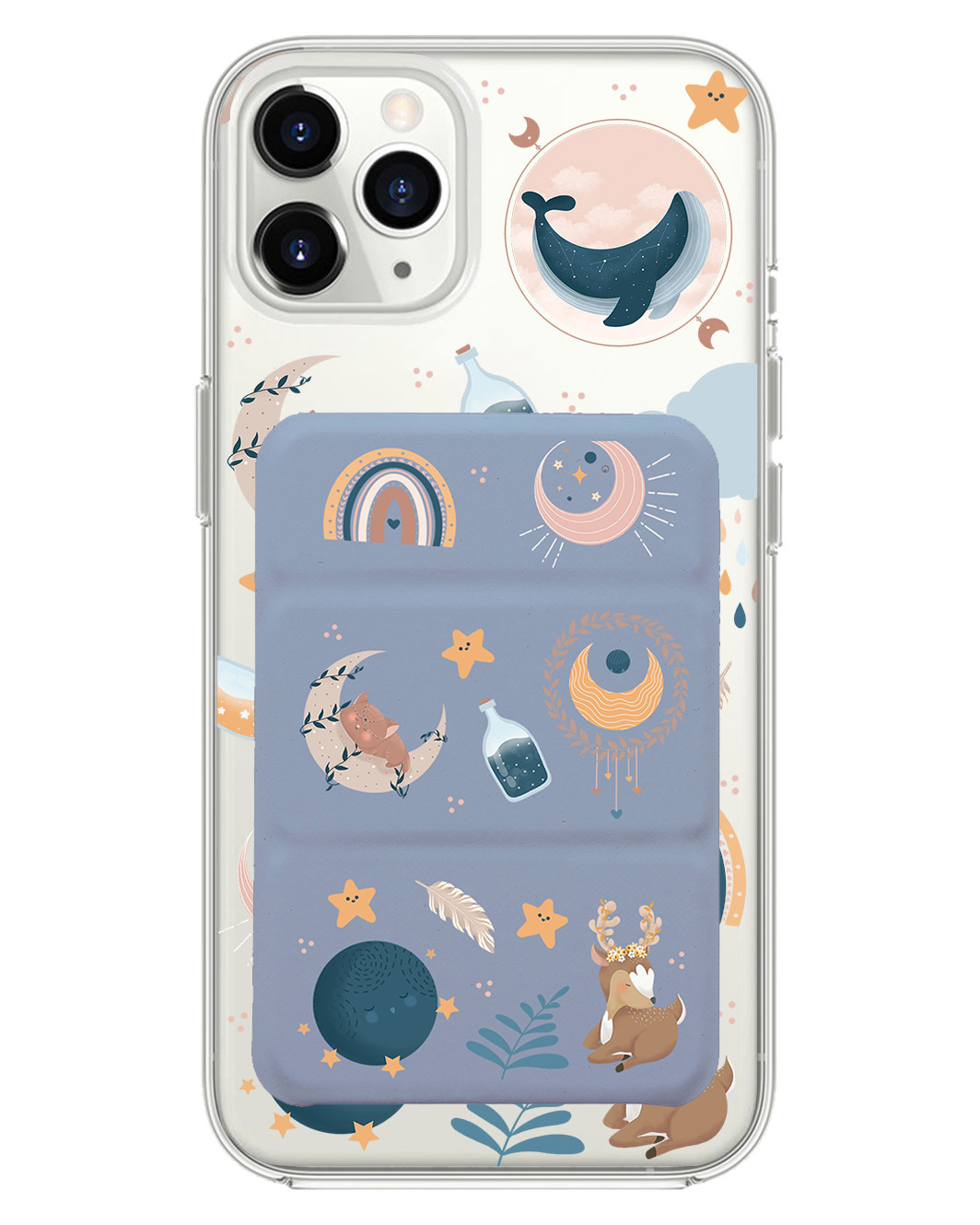 iPhone Magnetic Trifold Wallet Case - Boho