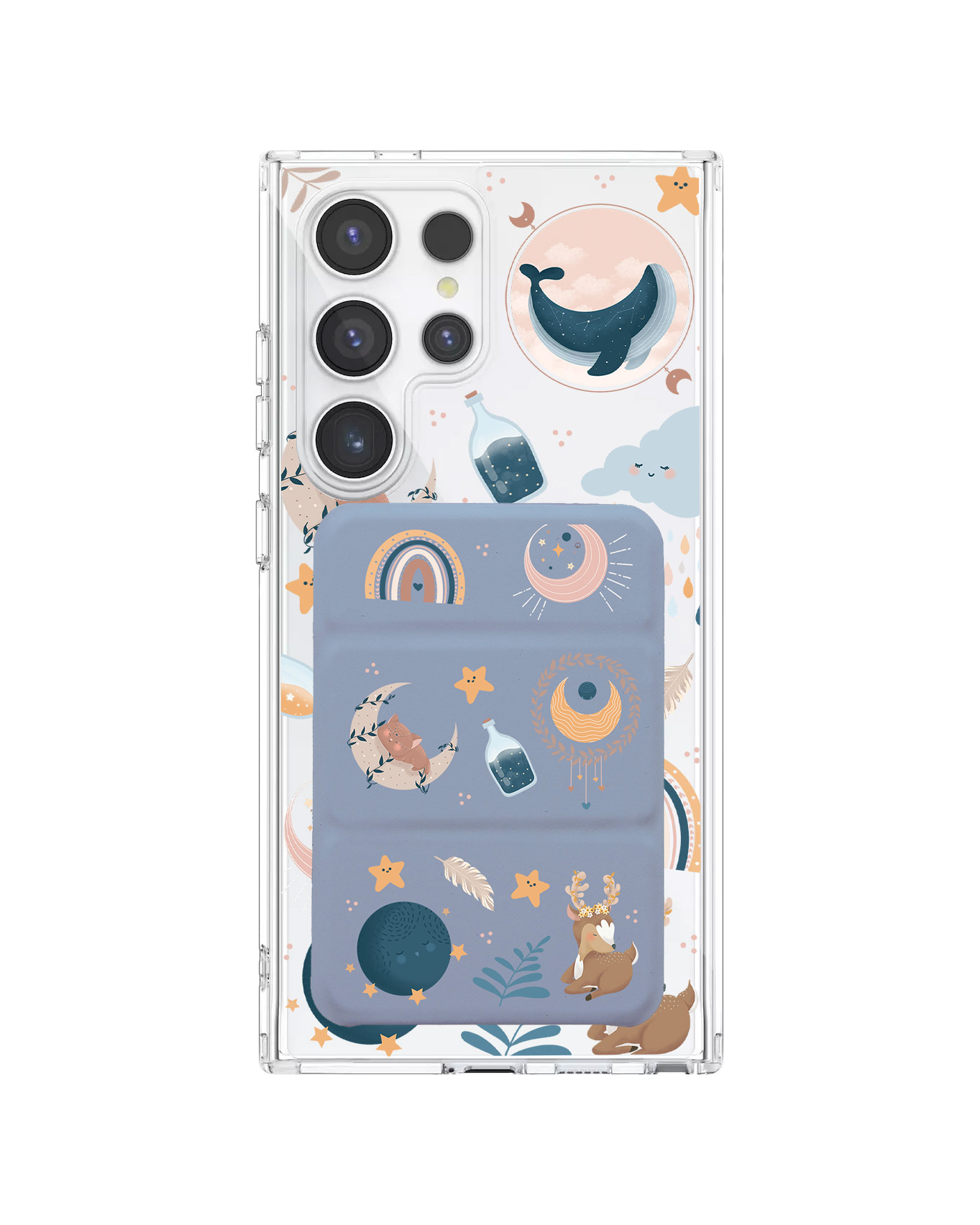 Android Magnetic Trifold Wallet Case - Boho