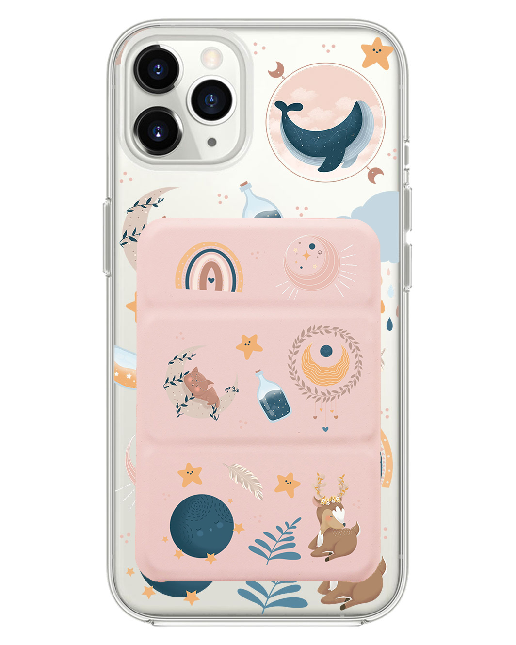 iPhone Magnetic Trifold Wallet Case - Boho