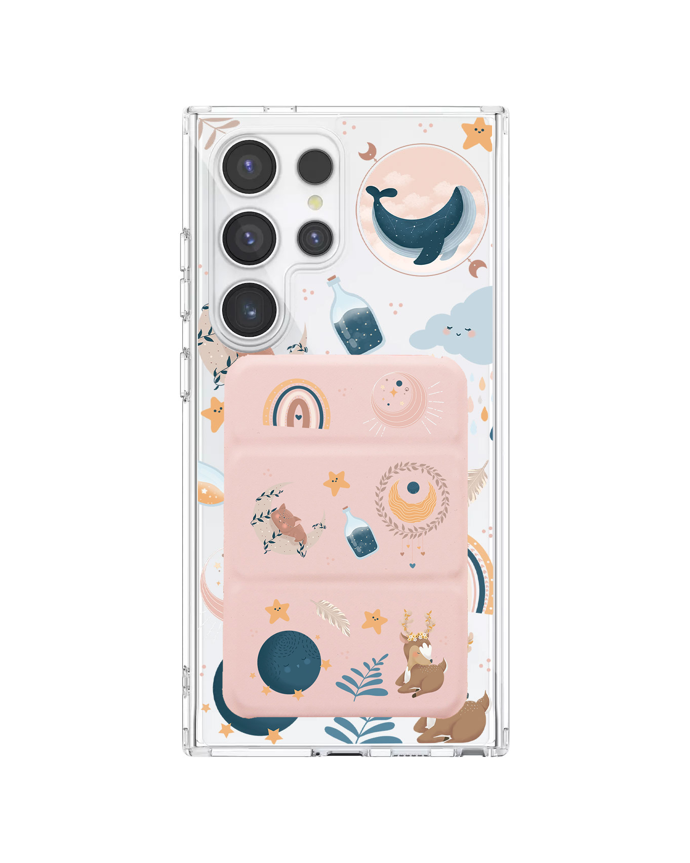 Android Magnetic Trifold Wallet Case - Boho