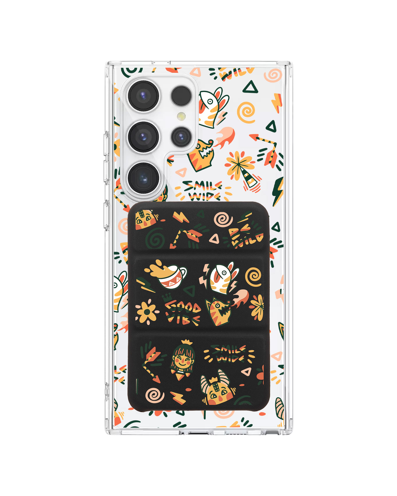 Android Magnetic Trifold Wallet Case - Wild & Free