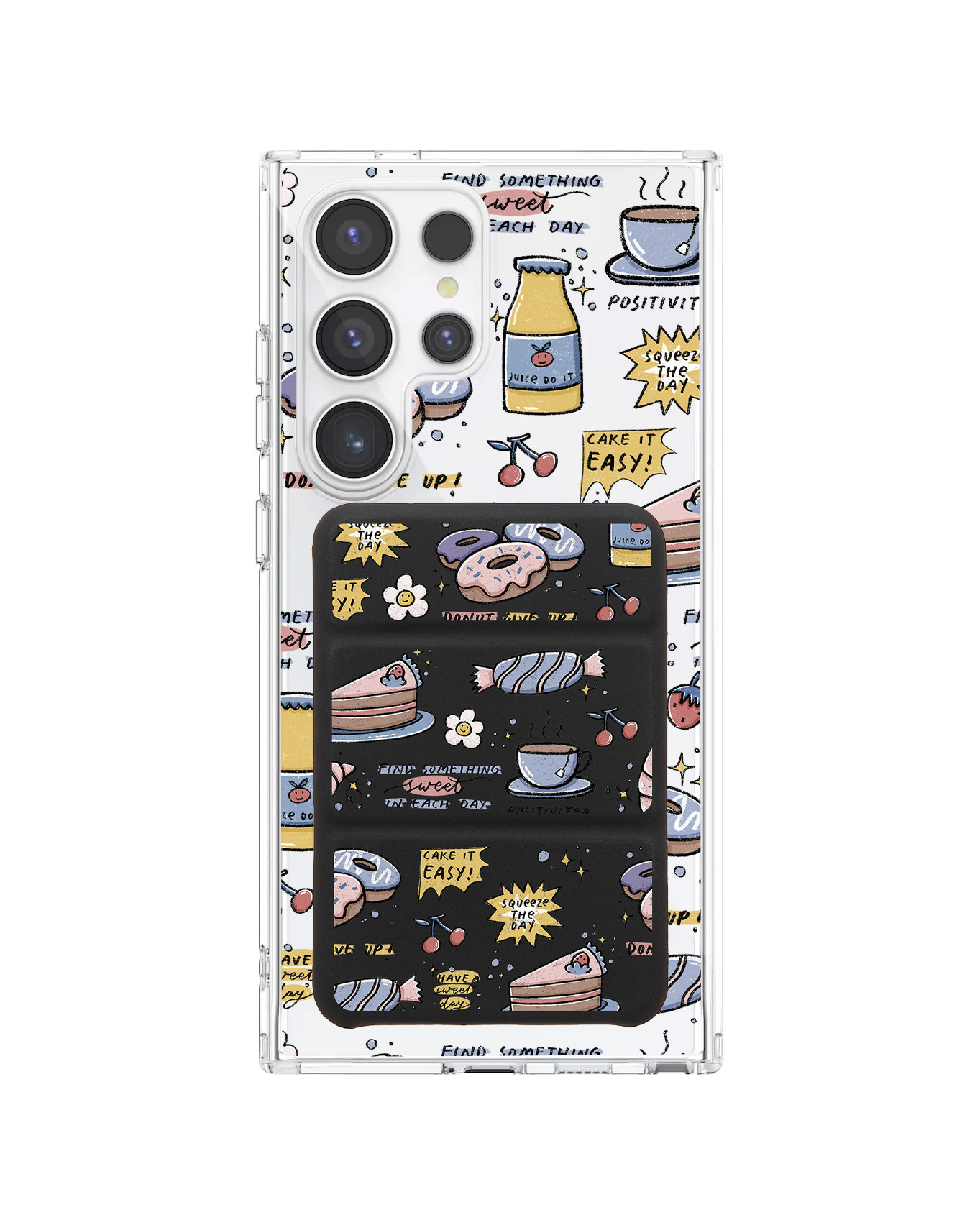 Android Magnetic Trifold Wallet Case - Sweets