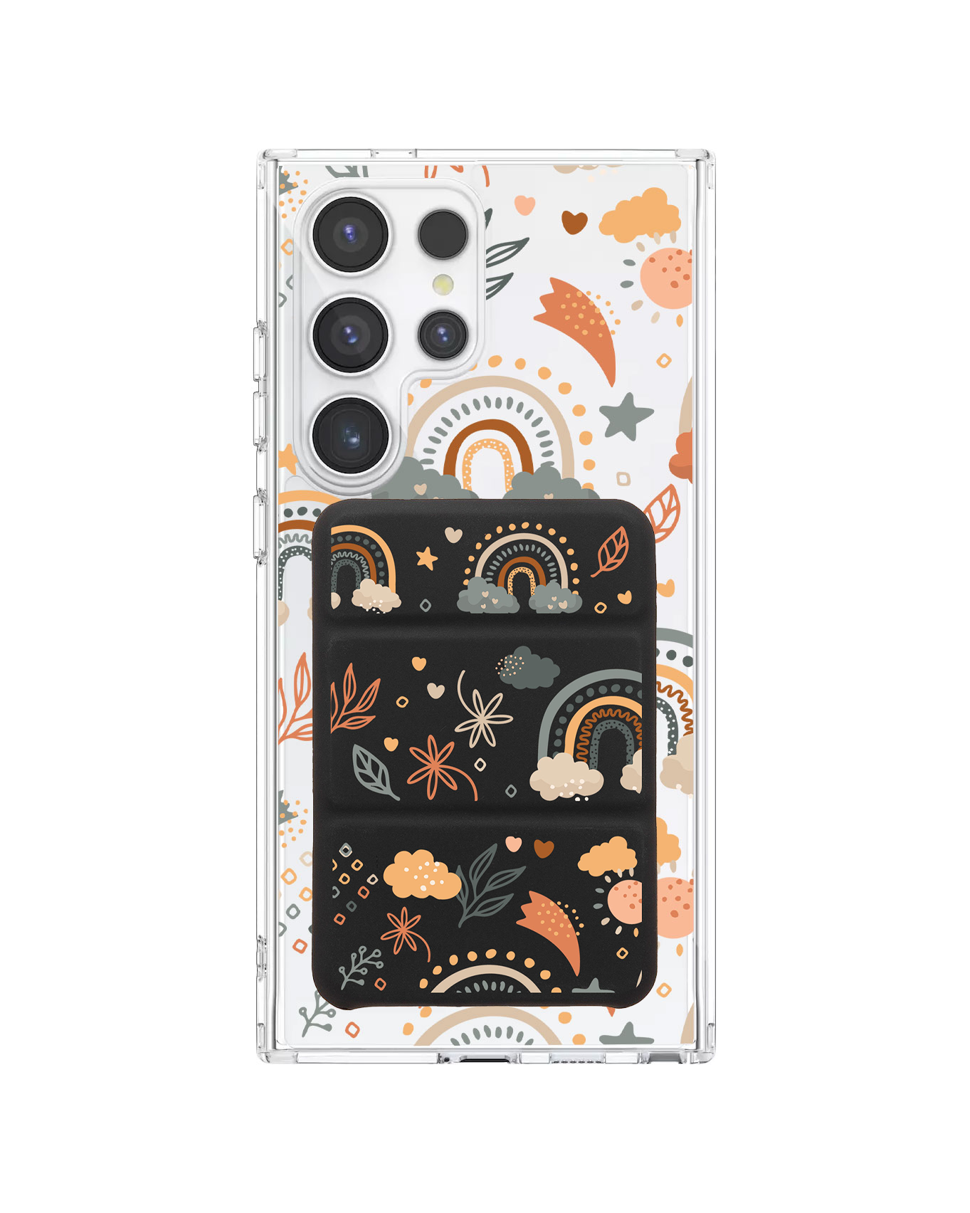 Android Magnetic Trifold Wallet Case - Boho 2.0