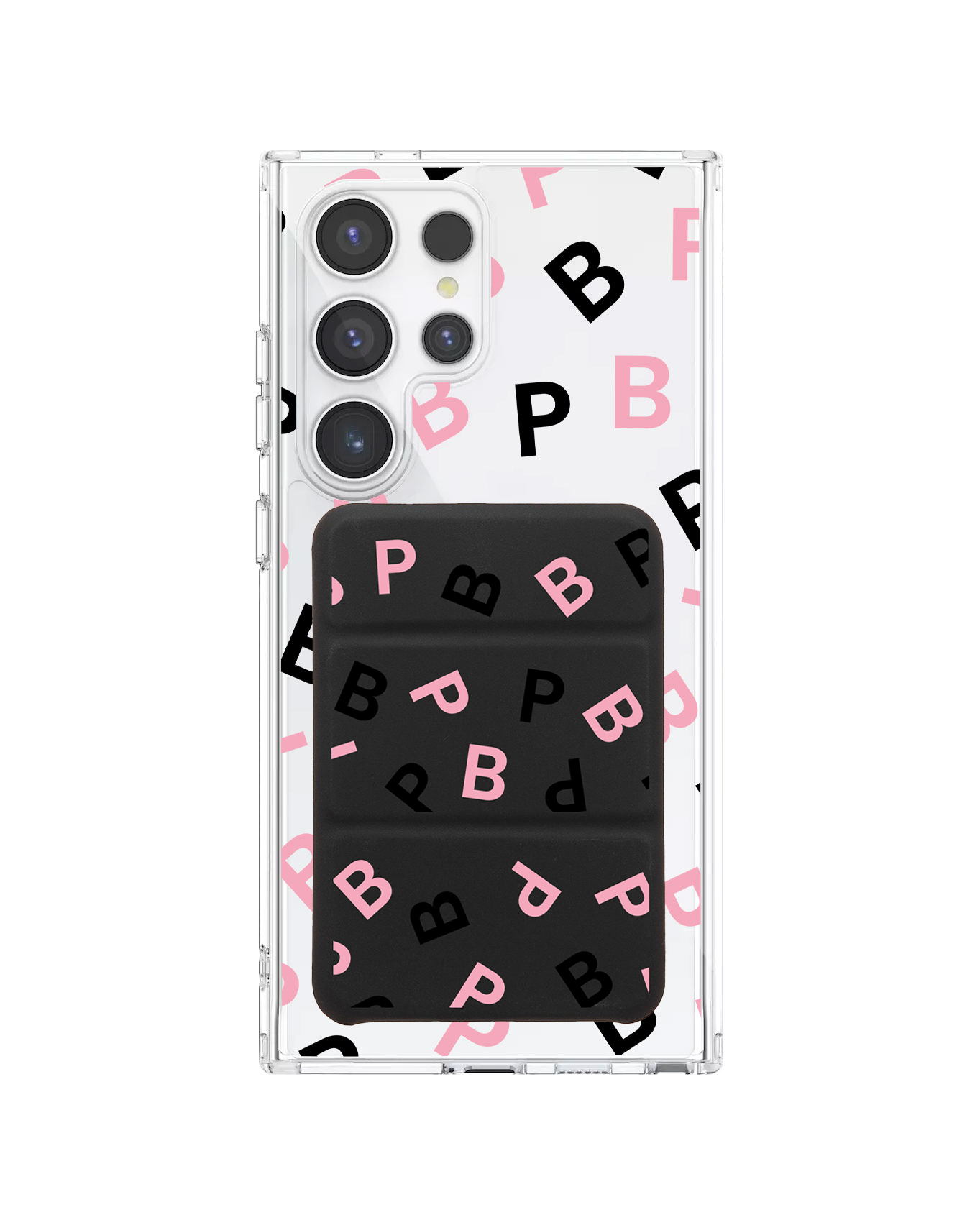 Android Magnetic Trifold Wallet Case - Blackpink Monogram