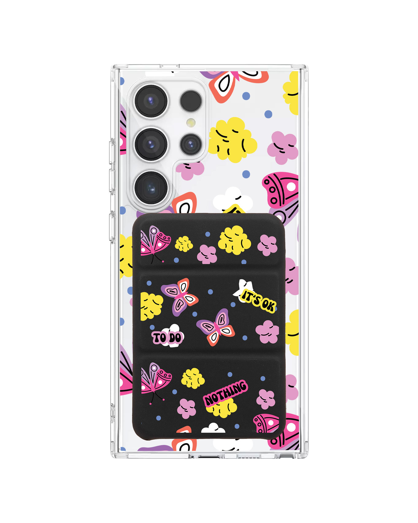 Android Magnetic Trifold Wallet Case - Its Ok to do Nothing