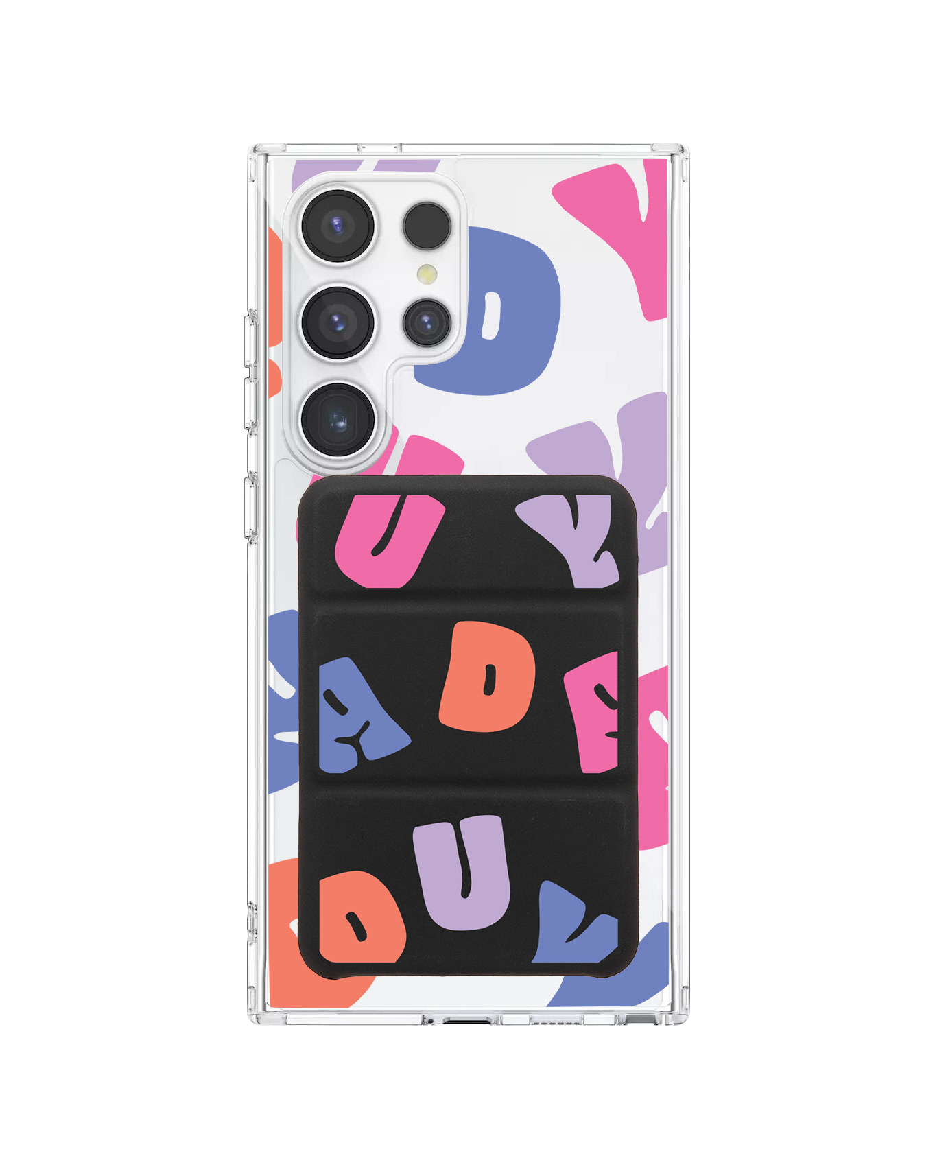 Android Magnetic Trifold Wallet Case - Chubby Monogram
