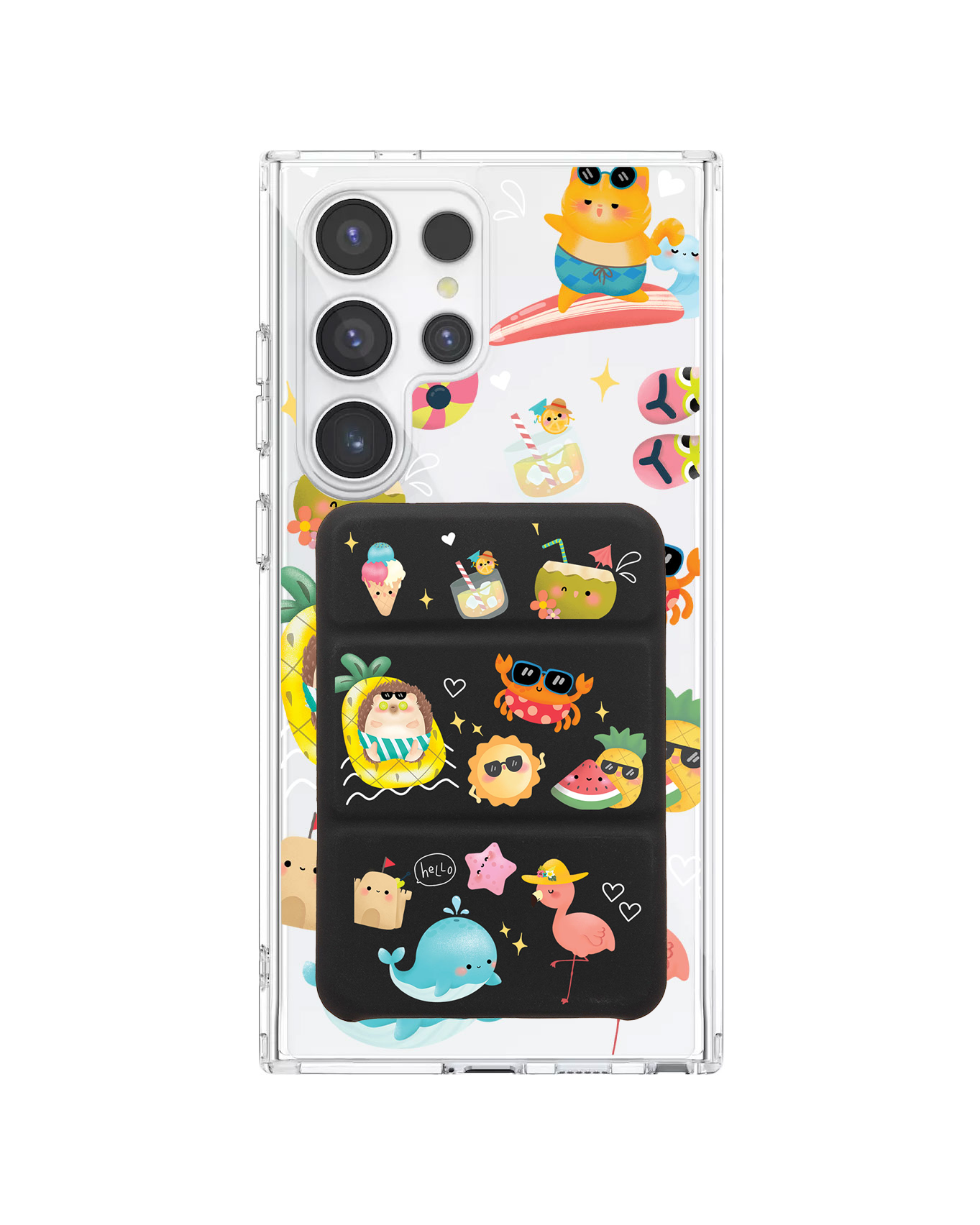 Android Magnetic Trifold Wallet Case - Summer