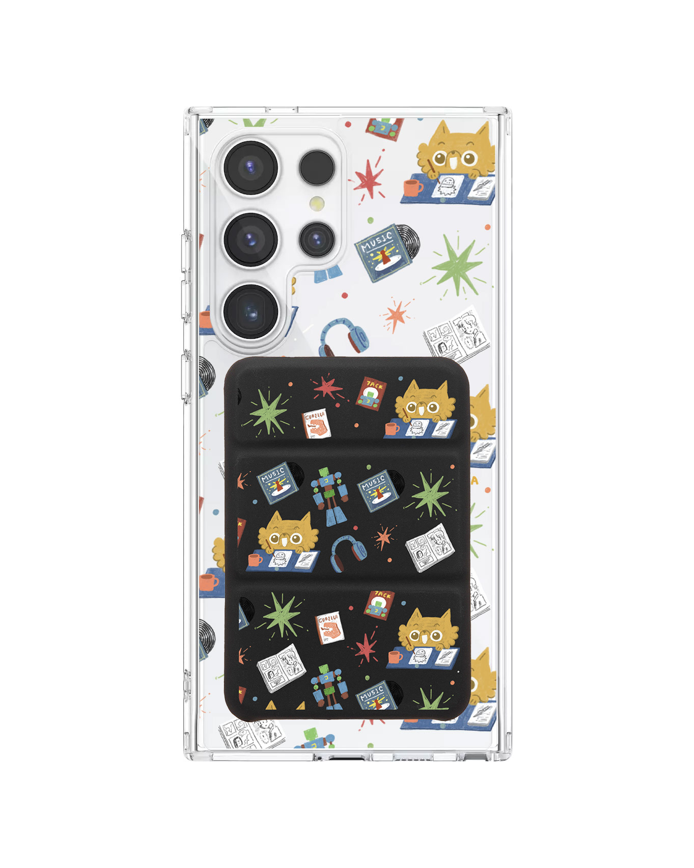 Android Magnetic Trifold Wallet Case - Too Much Hobbies