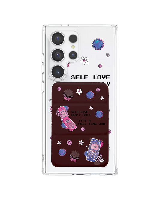 Android Magnetic Trifold Wallet Case - Busy Love MySelf