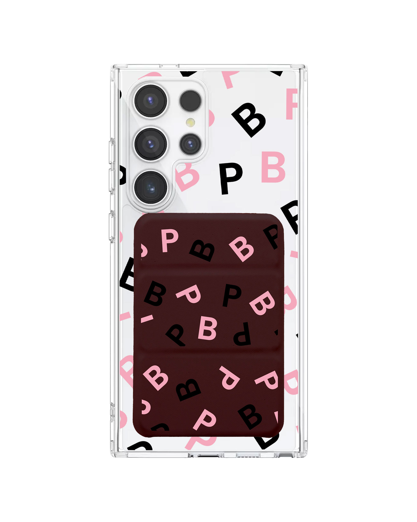 Android Magnetic Trifold Wallet Case - Blackpink Monogram