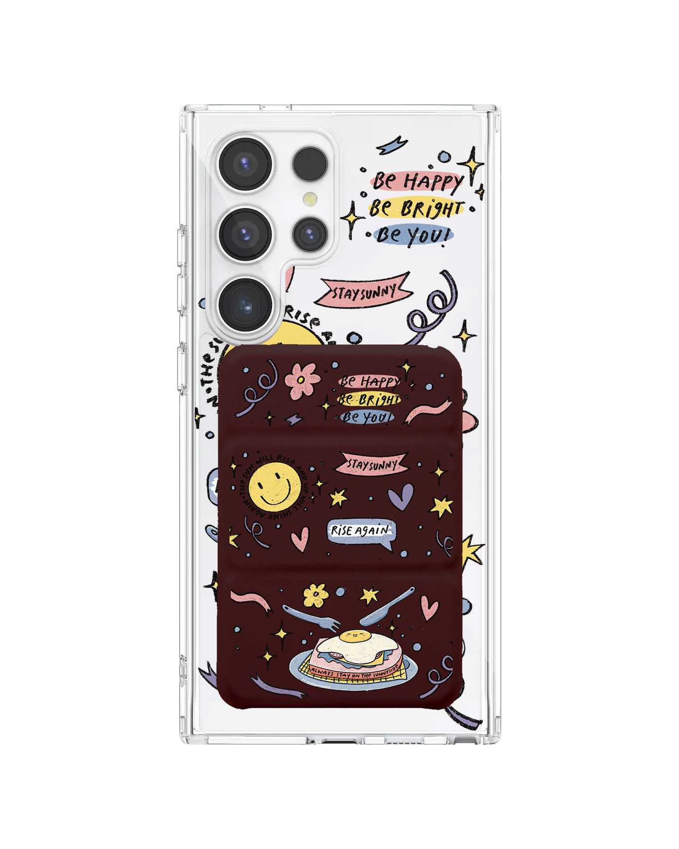 Android Magnetic Trifold Wallet Case - Rise