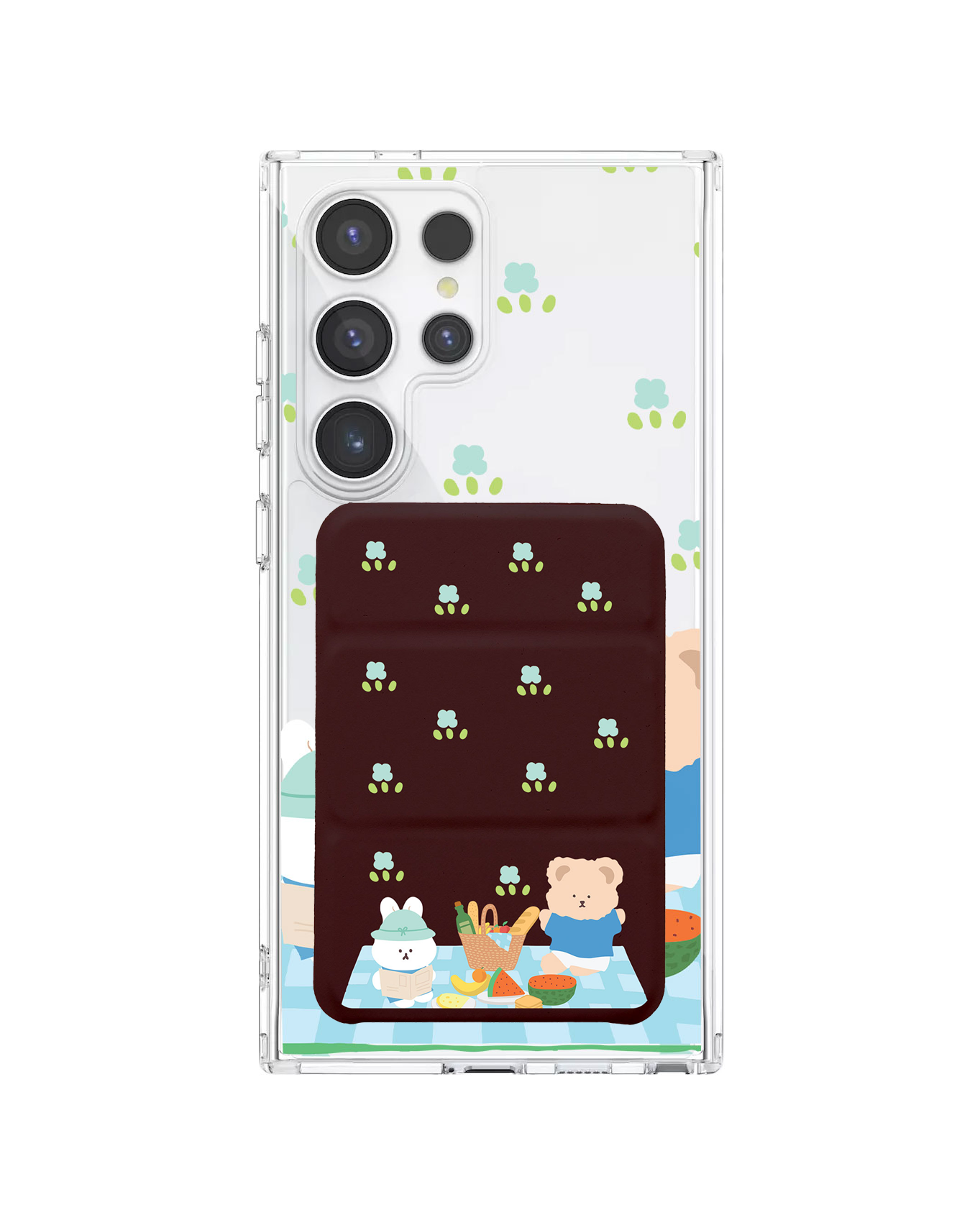 Android Magnetic Trifold Wallet Case - Picnic Blue