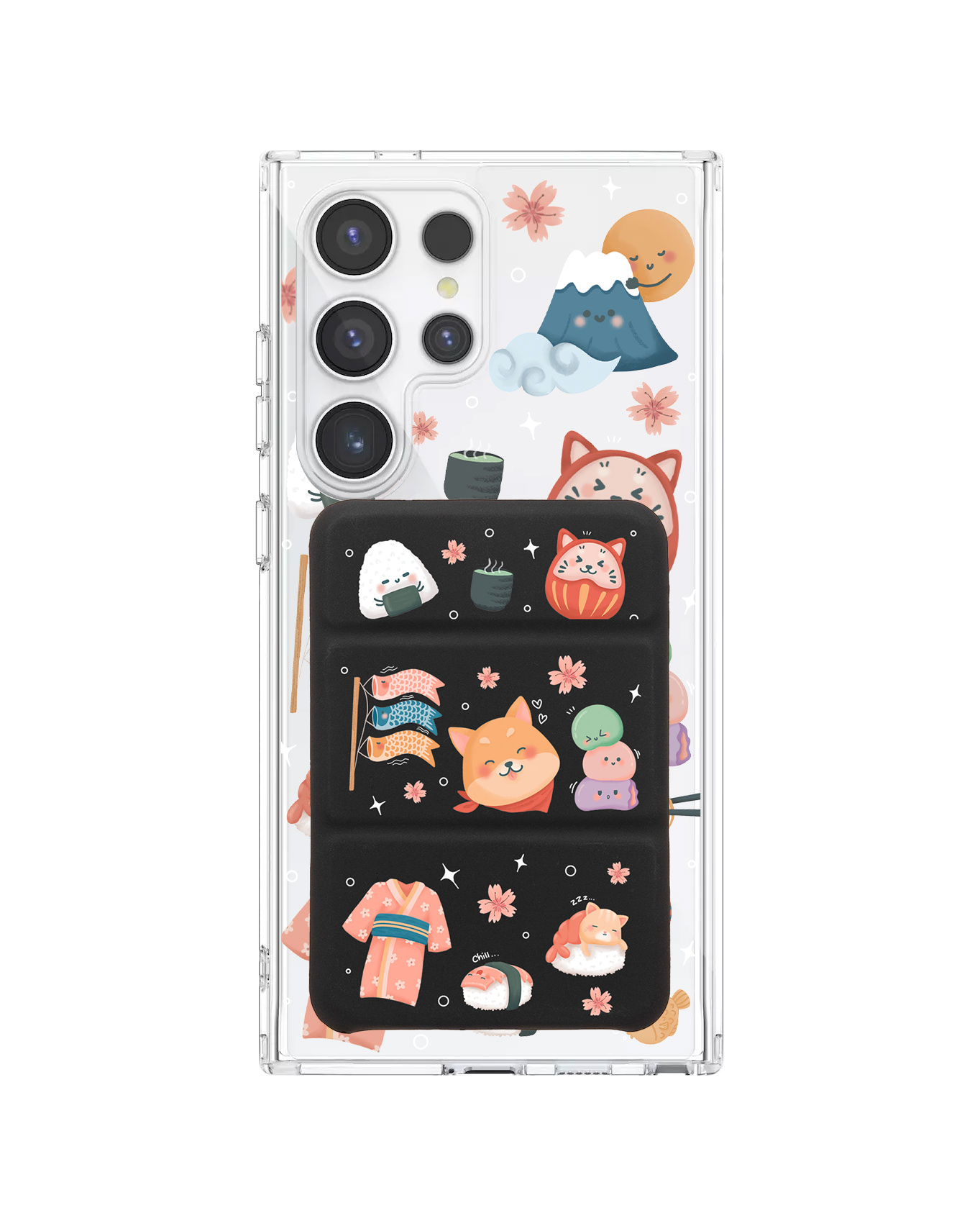Android Magnetic Trifold Wallet Case - Japan