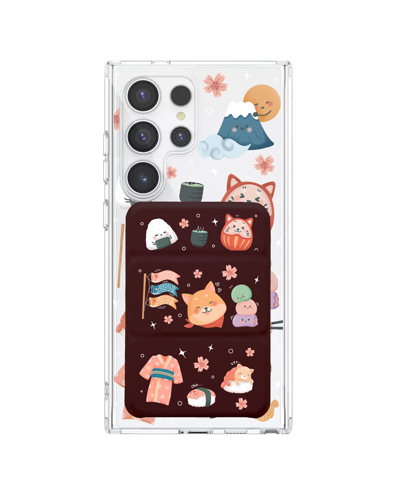 Android Magnetic Trifold Wallet Case - Japan