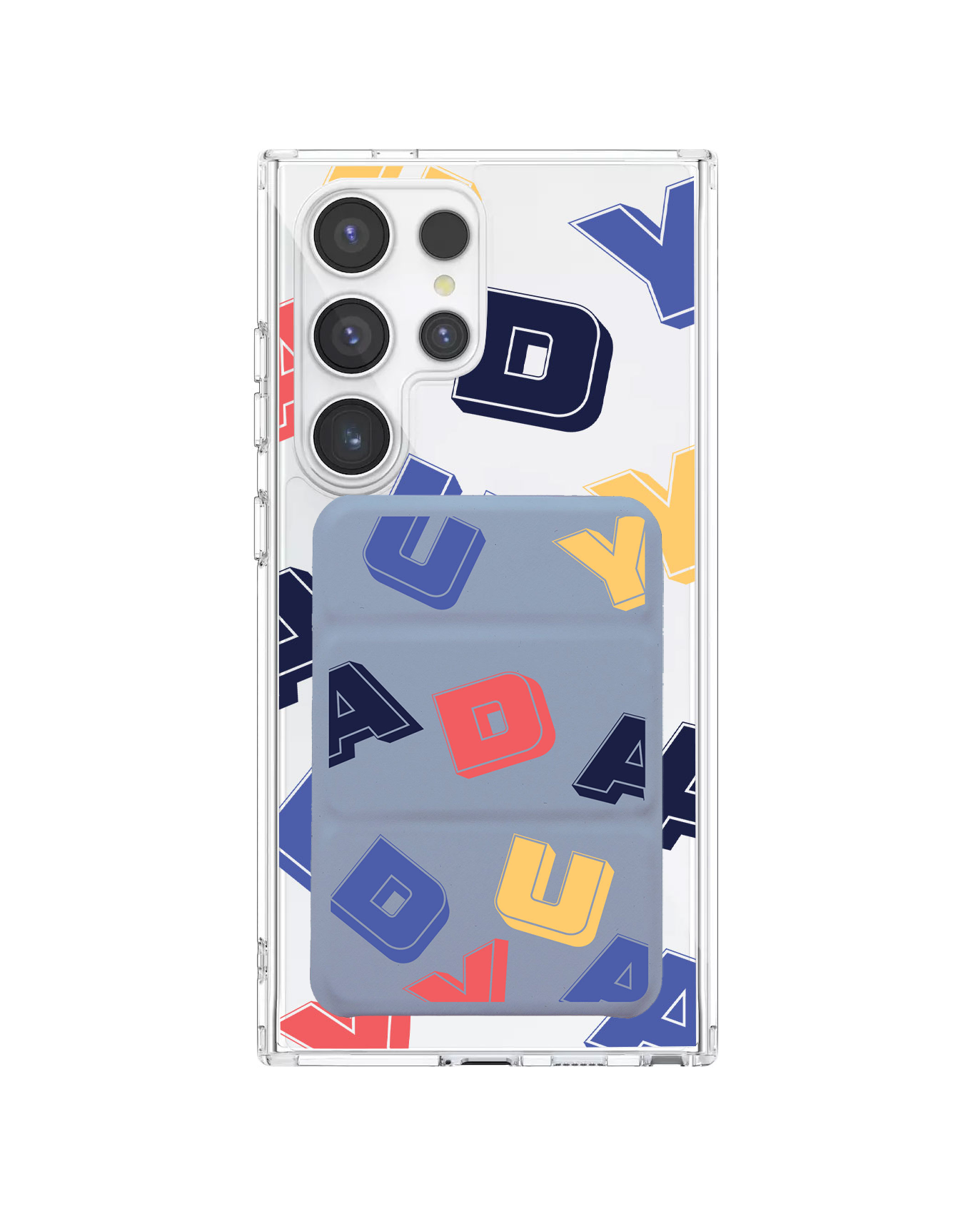 Android Magnetic Trifold Wallet Case - Cool Monogram