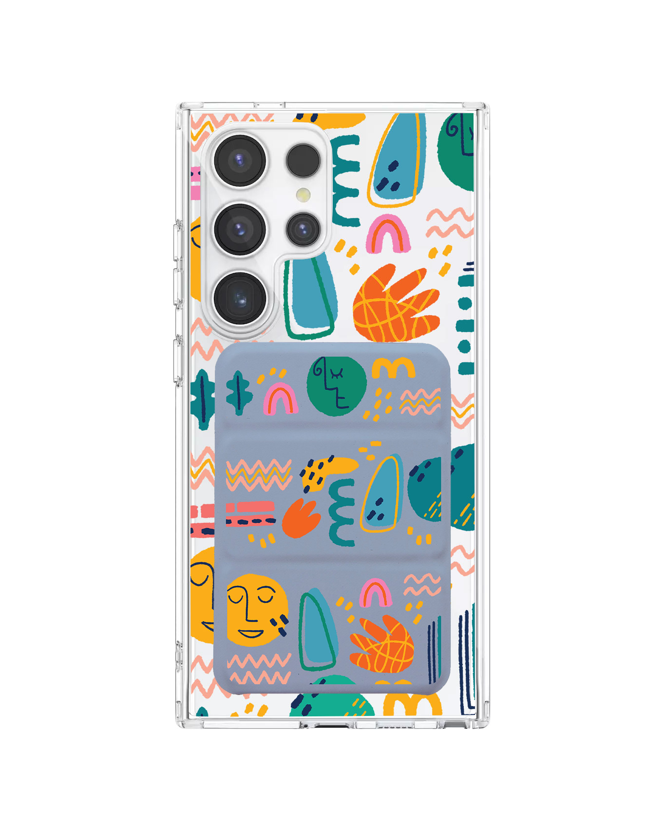 Android Magnetic Trifold Wallet Case - Silent Art