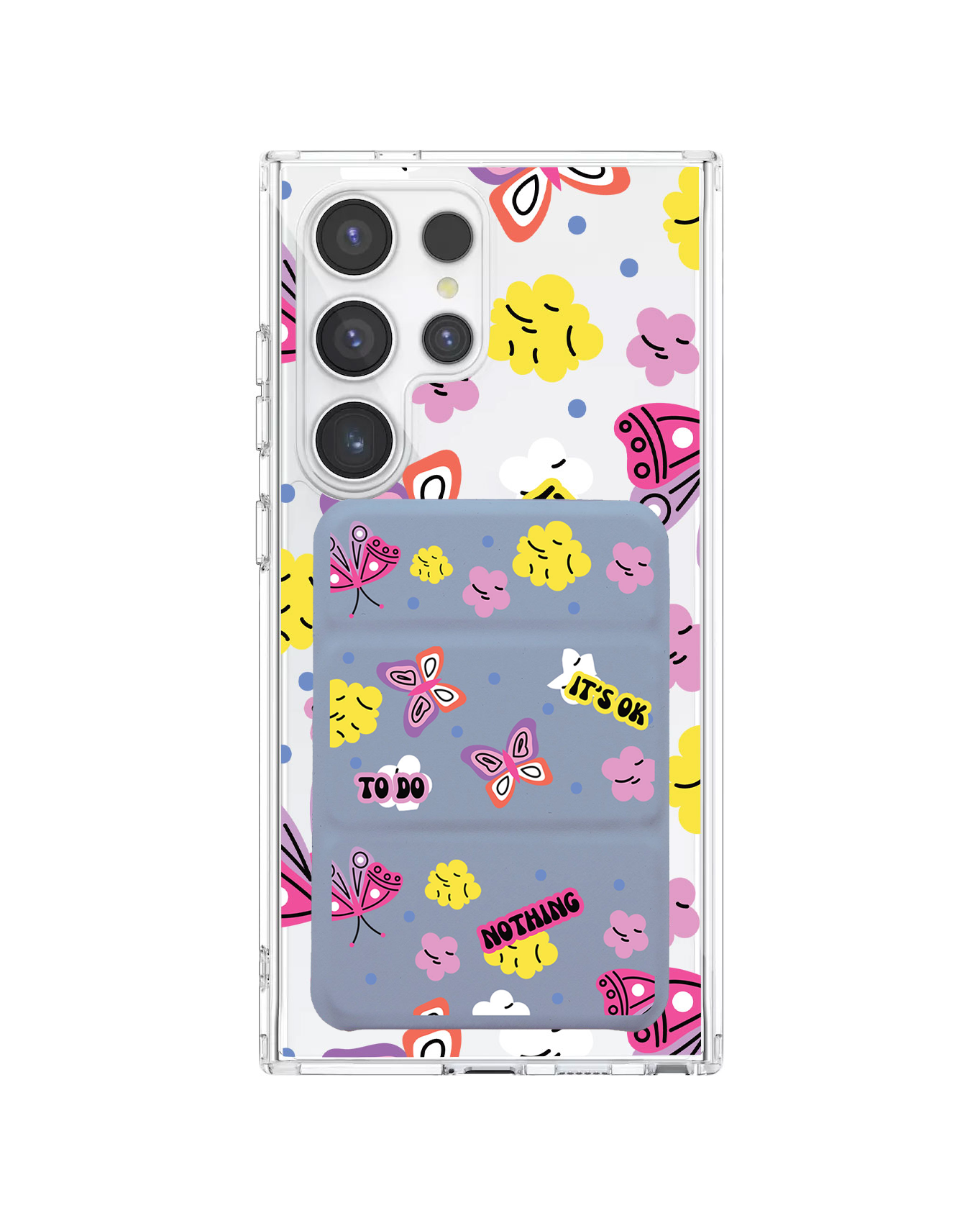 Android Magnetic Trifold Wallet Case - Its Ok to do Nothing