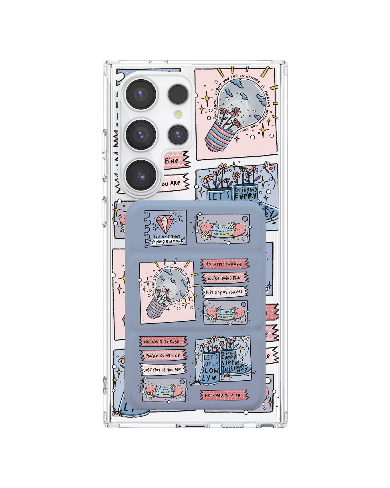 Android Magnetic Trifold Wallet Case - Shine