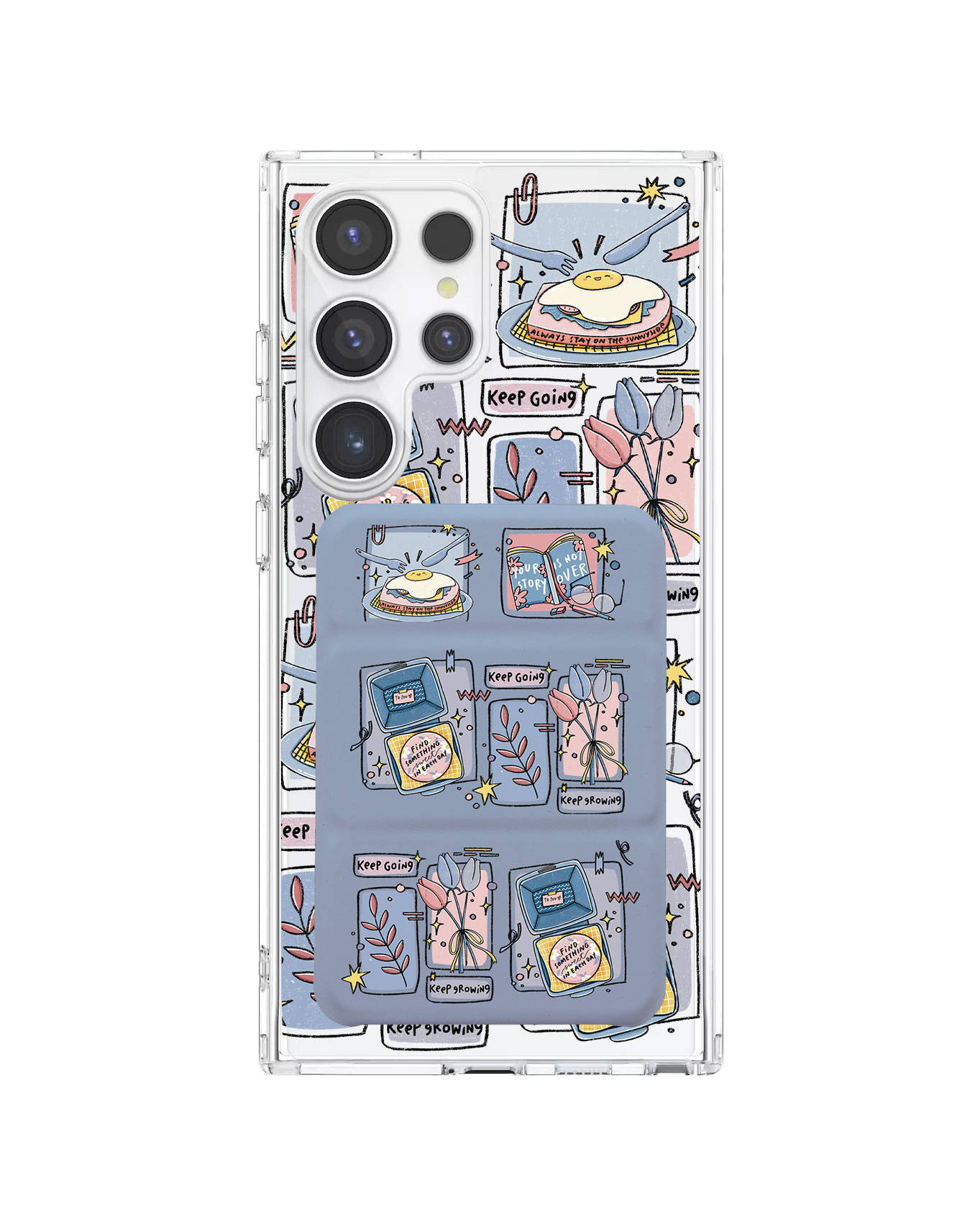 Android Magnetic Trifold Wallet Case - Grow