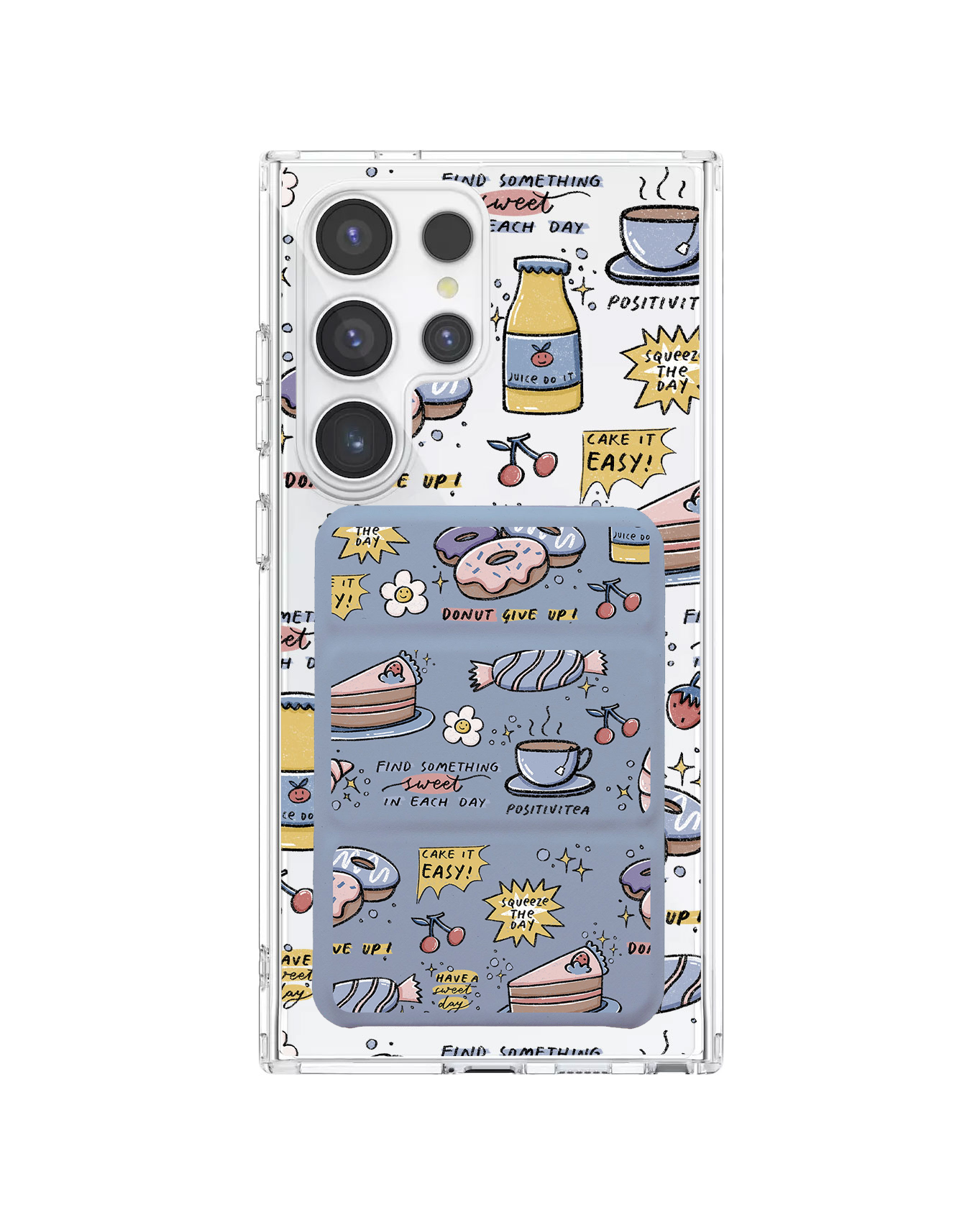 Android Magnetic Trifold Wallet Case - Sweets