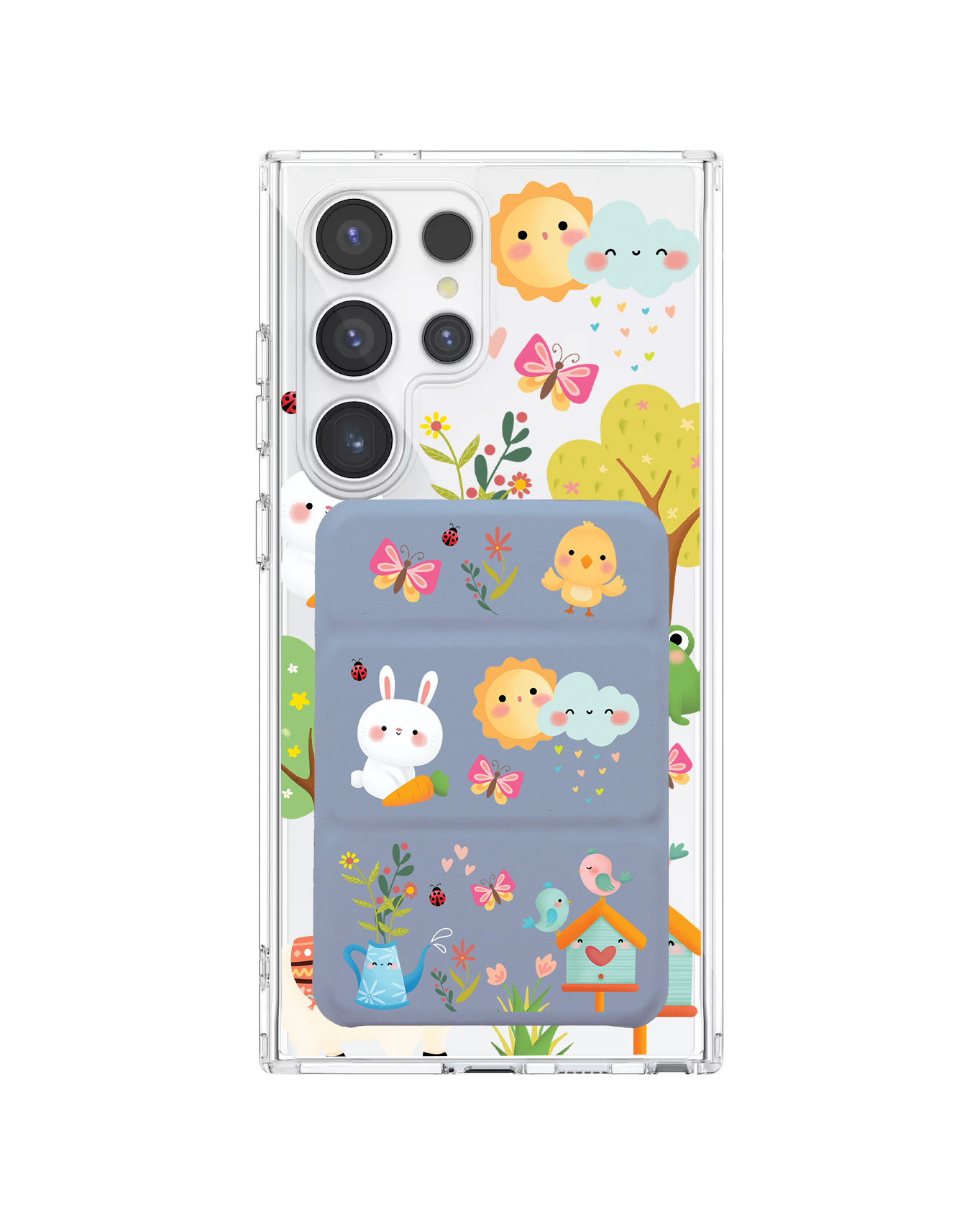 Android Magnetic Trifold Wallet Case - Spring