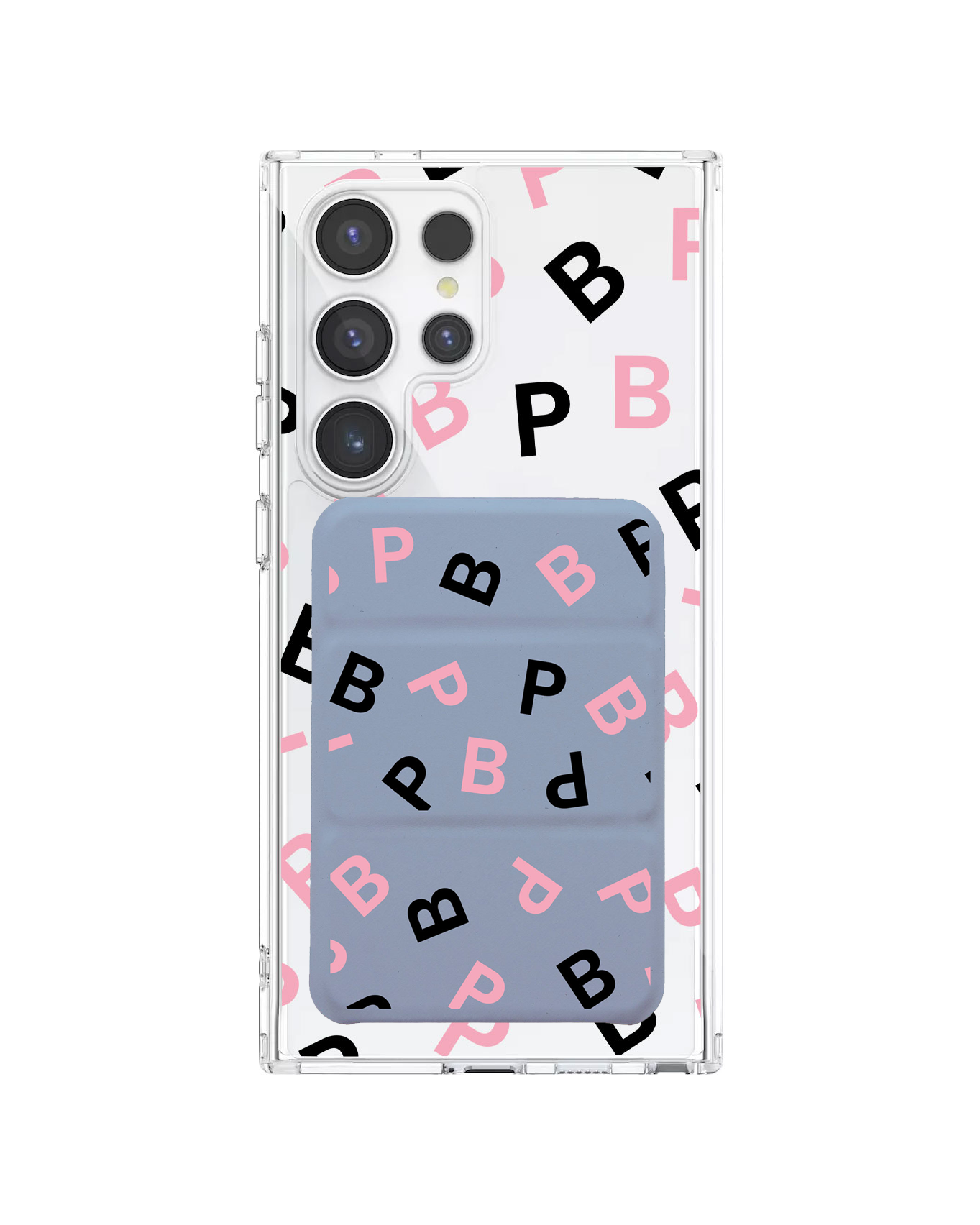 Android Magnetic Trifold Wallet Case - Blackpink Monogram