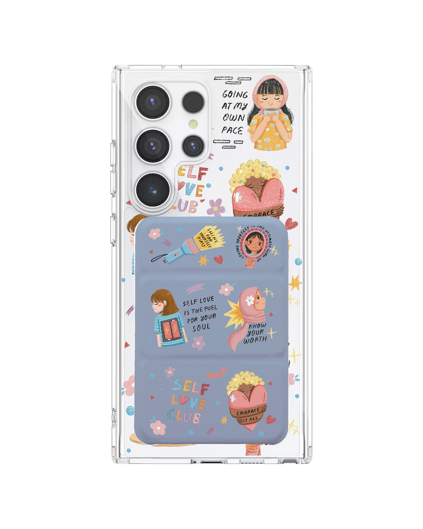 Android Magnetic Trifold Wallet Case - Self Love Club