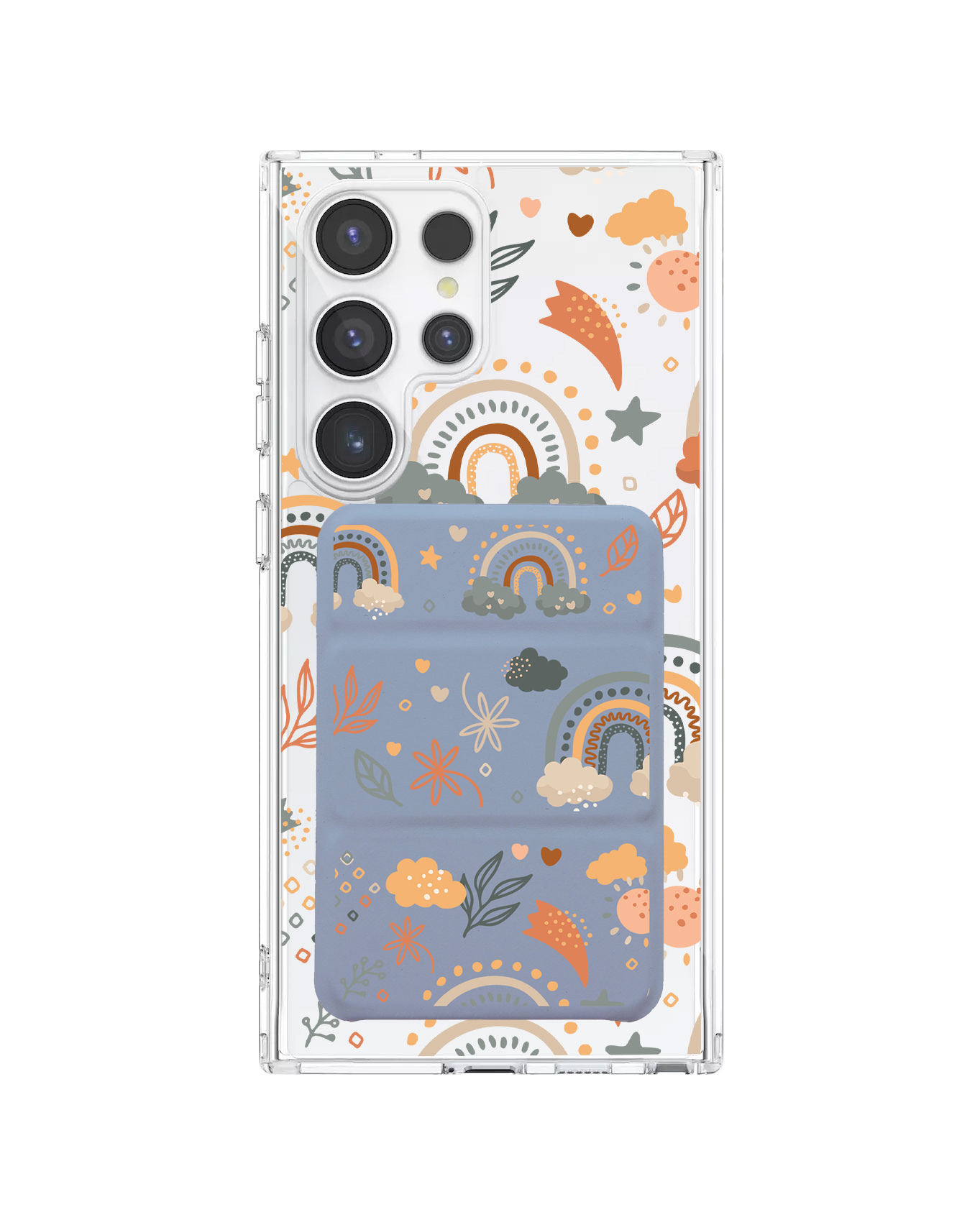 Android Magnetic Trifold Wallet Case - Boho 2.0