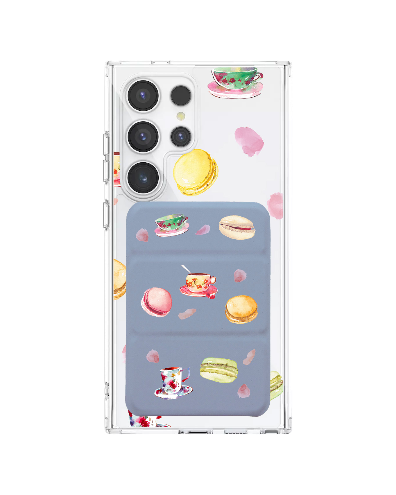 Android Magnetic Trifold Wallet Case - Macarons