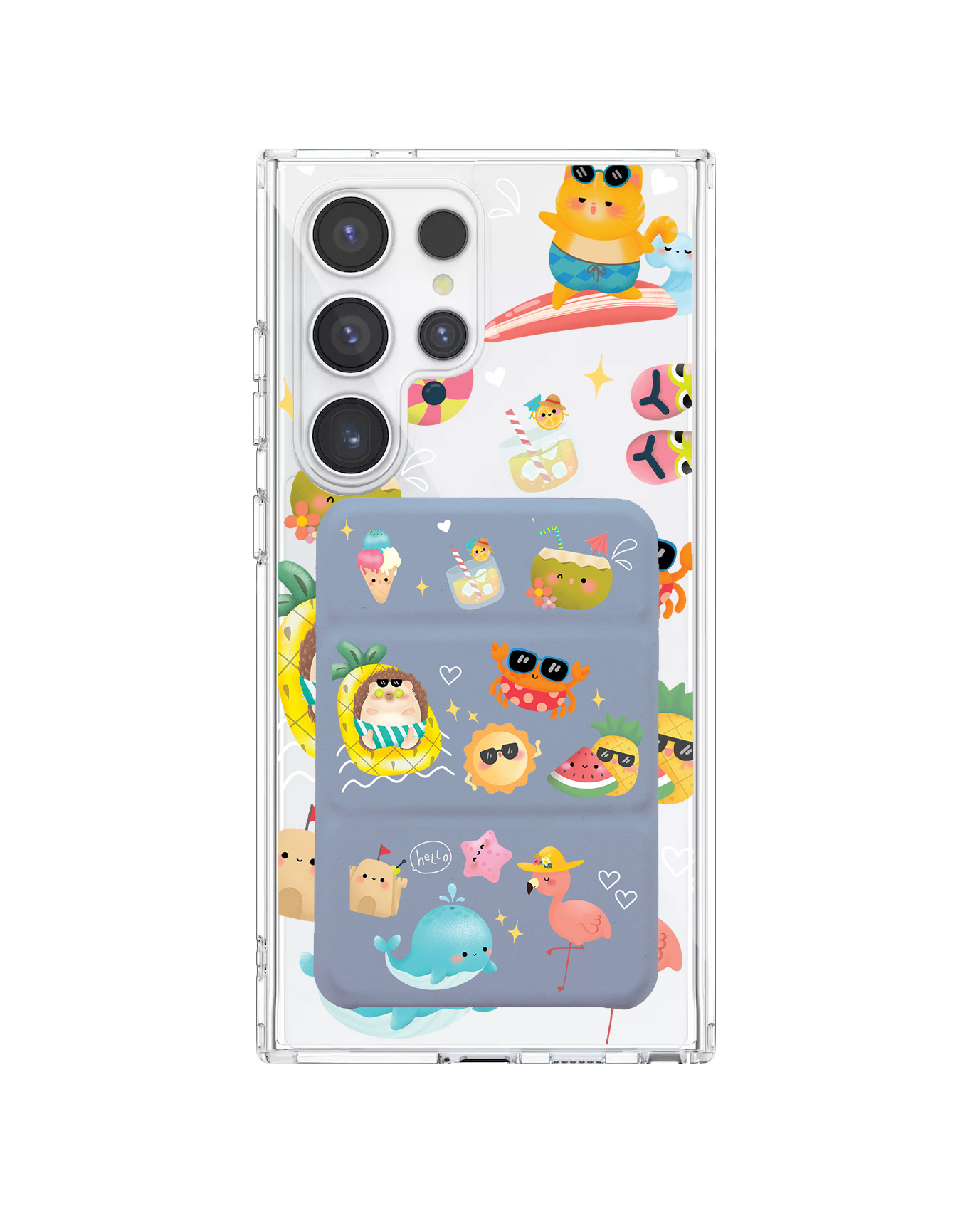 Android Magnetic Trifold Wallet Case - Summer