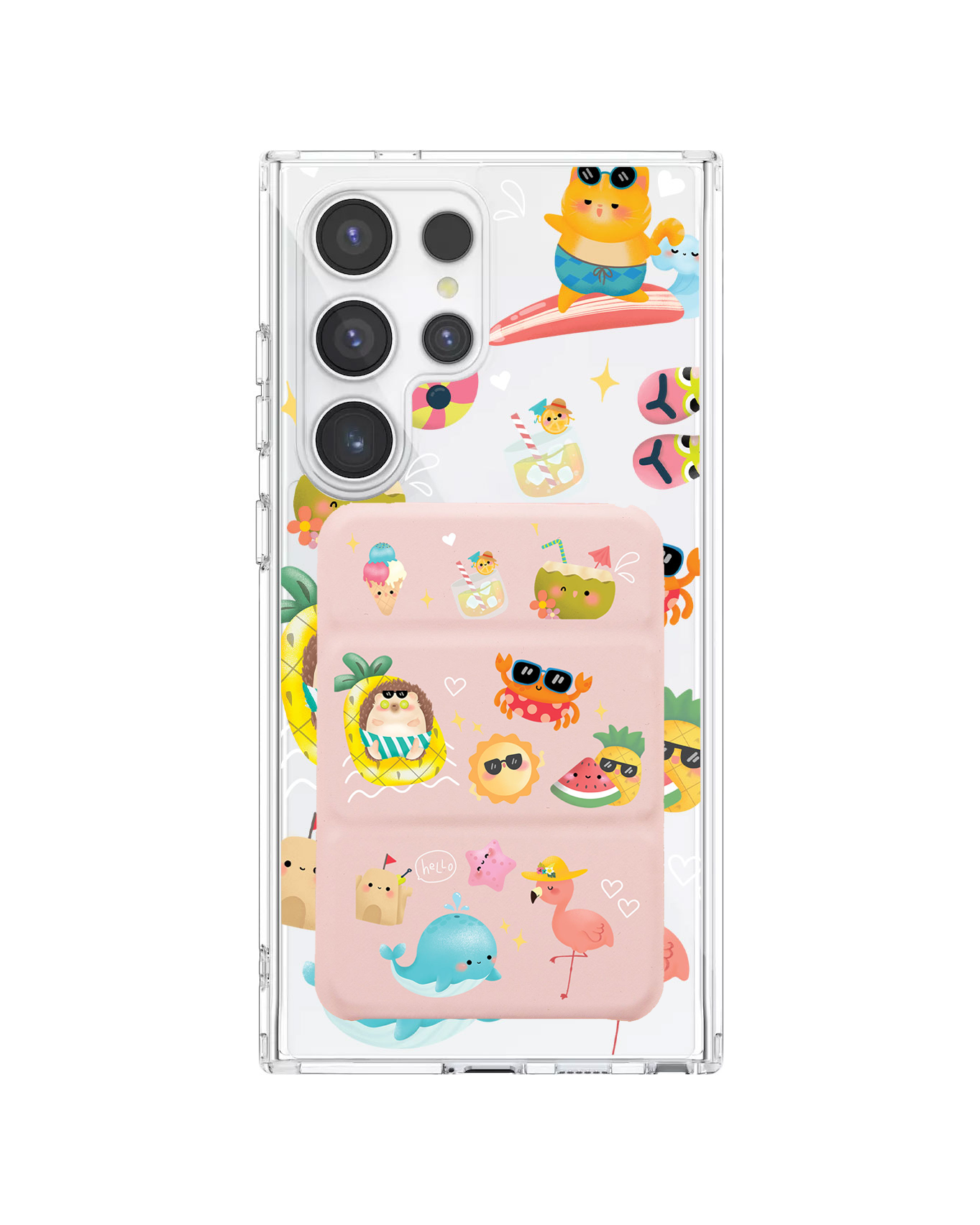 Android Magnetic Trifold Wallet Case - Summer