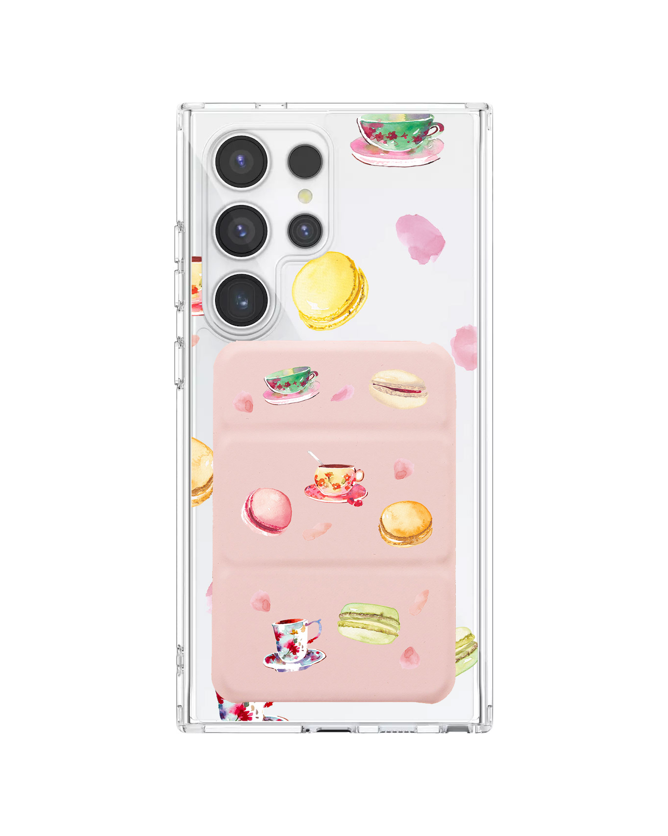 Android Magnetic Trifold Wallet Case - Macarons