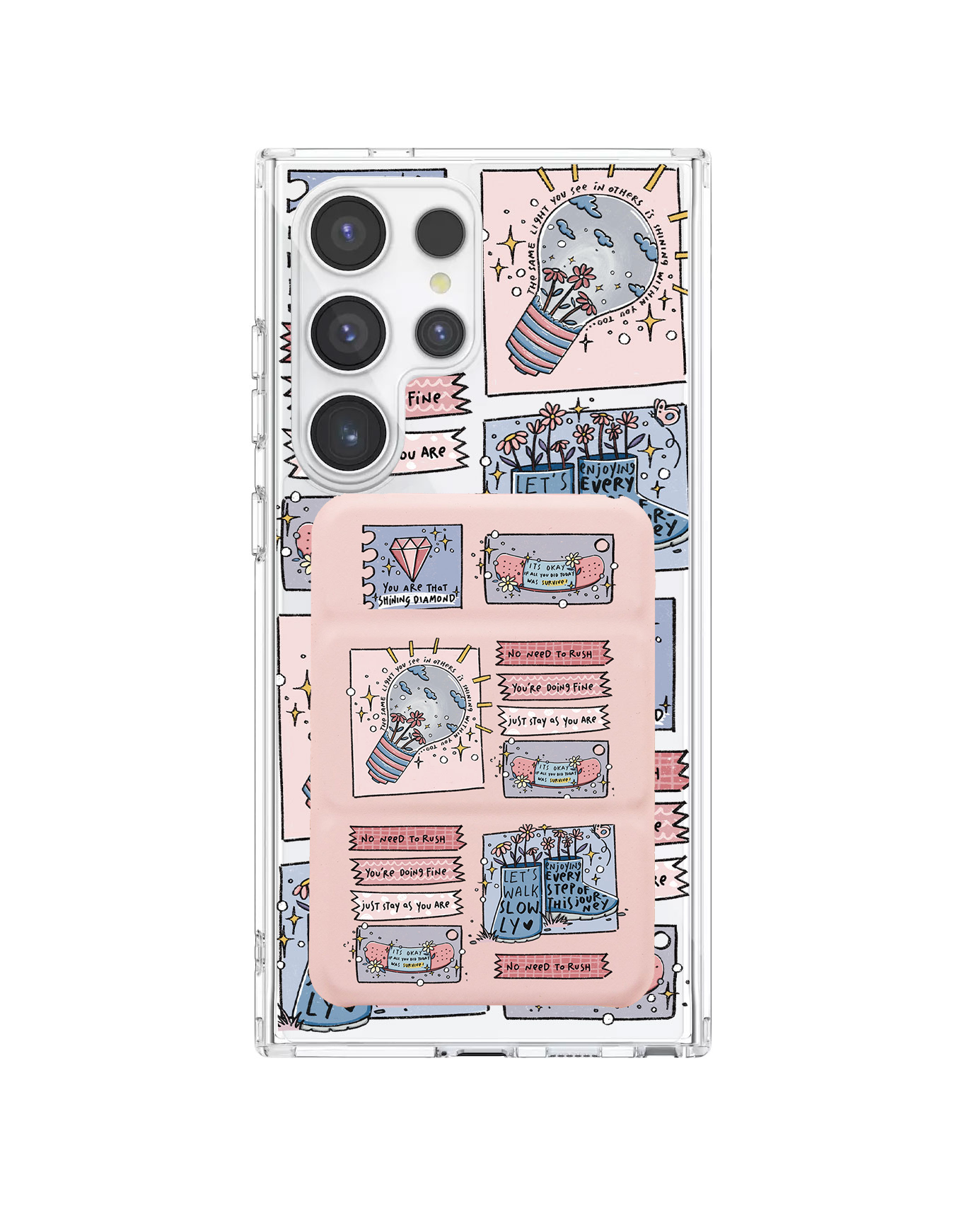Android Magnetic Trifold Wallet Case - Shine