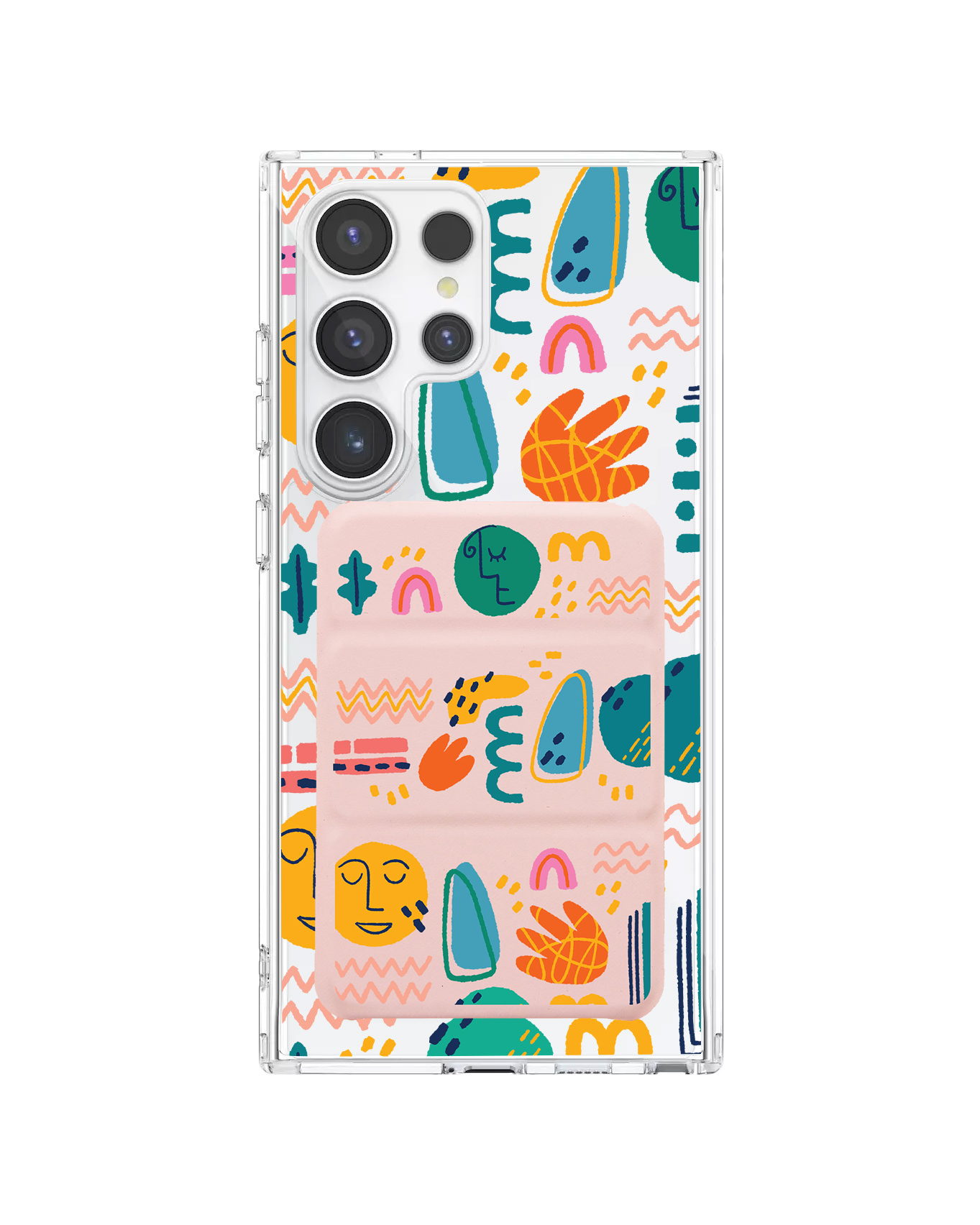 Android Magnetic Trifold Wallet Case - Silent Art