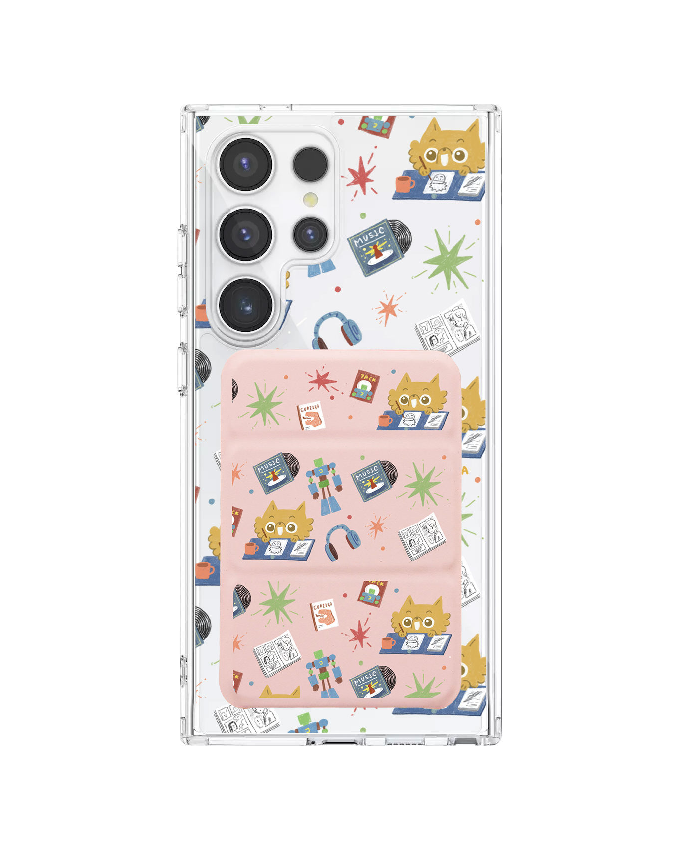 Android Magnetic Trifold Wallet Case - Too Much Hobbies