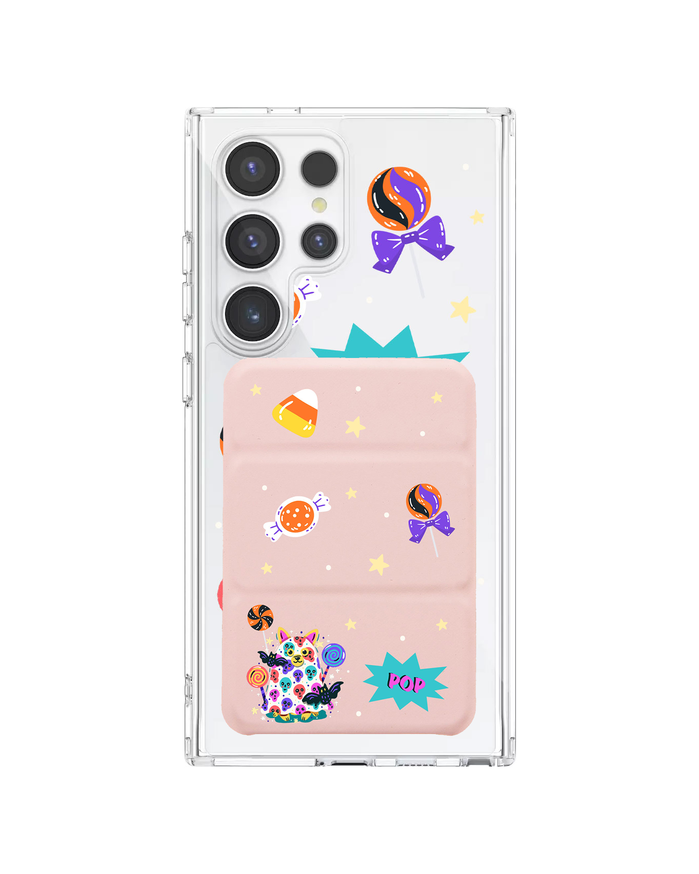 Android Magnetic Trifold Wallet Case - Puppy Monster