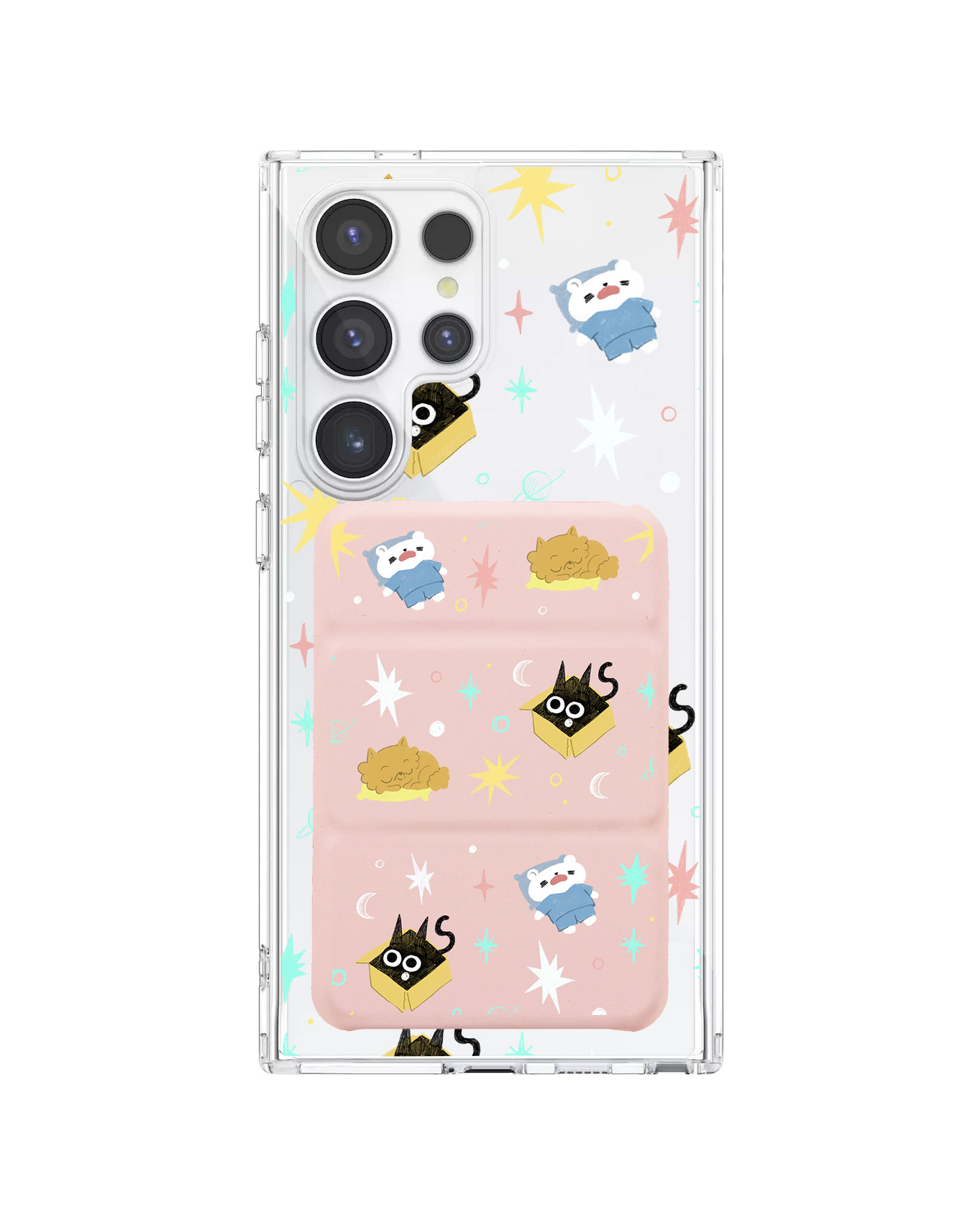 Android Magnetic Trifold Wallet Case - Nightover