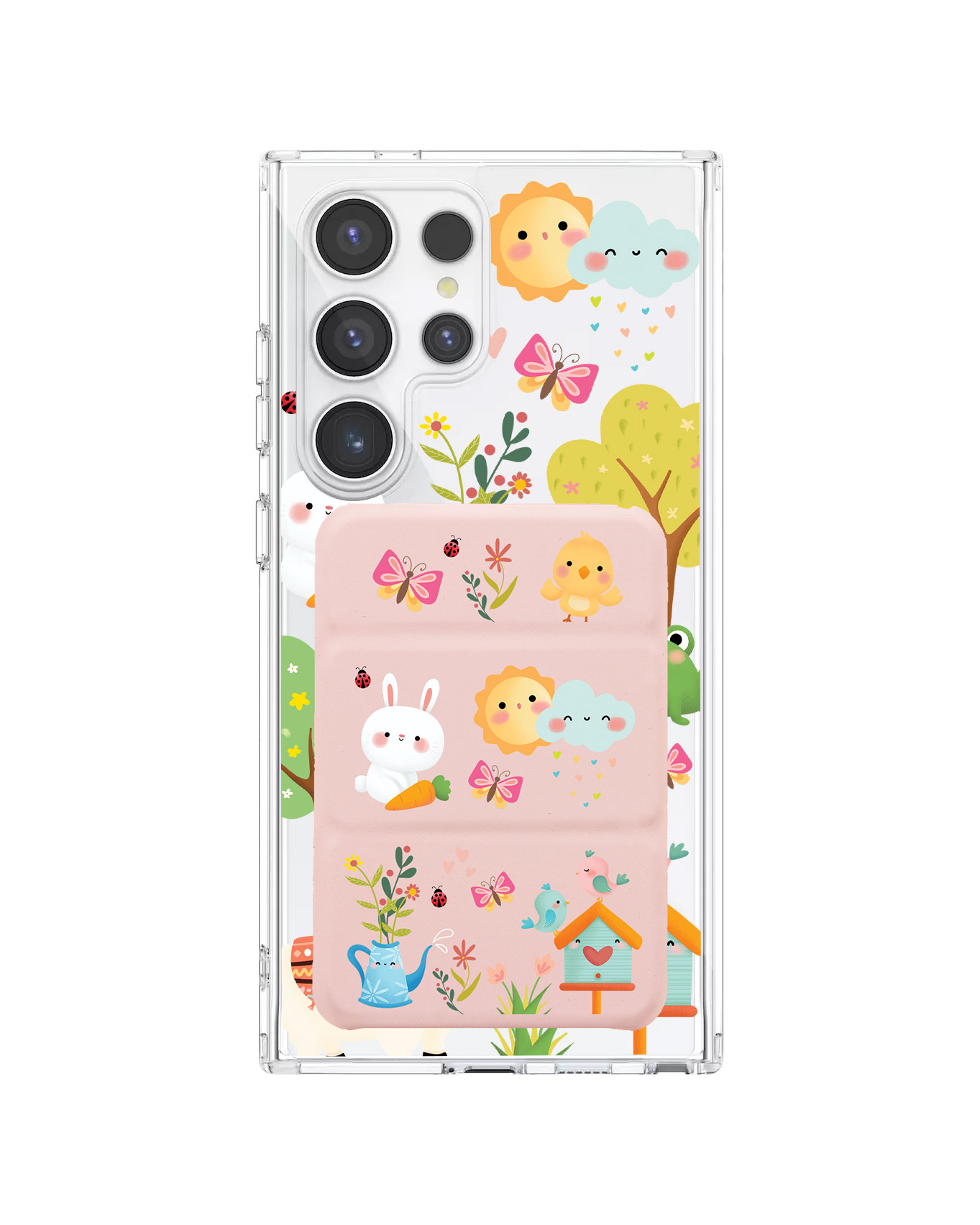 Android Magnetic Trifold Wallet Case - Spring