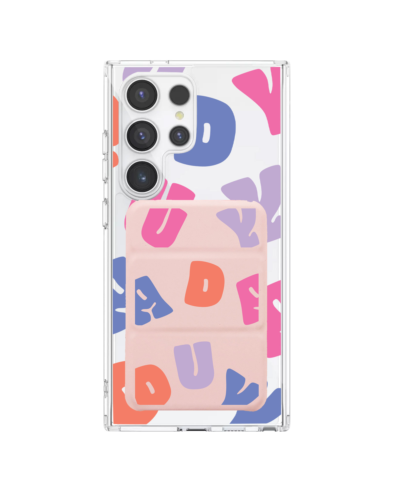 Android Magnetic Trifold Wallet Case - Chubby Monogram