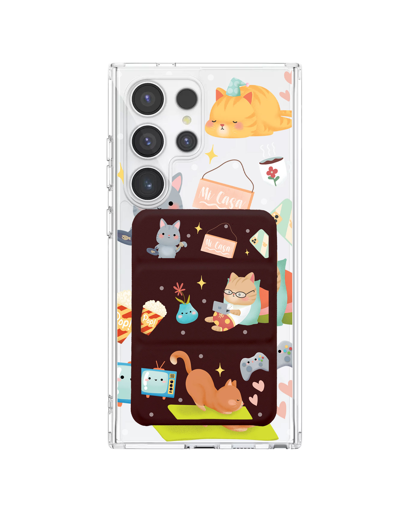 Android Magnetic Trifold Wallet Case - Stay Home